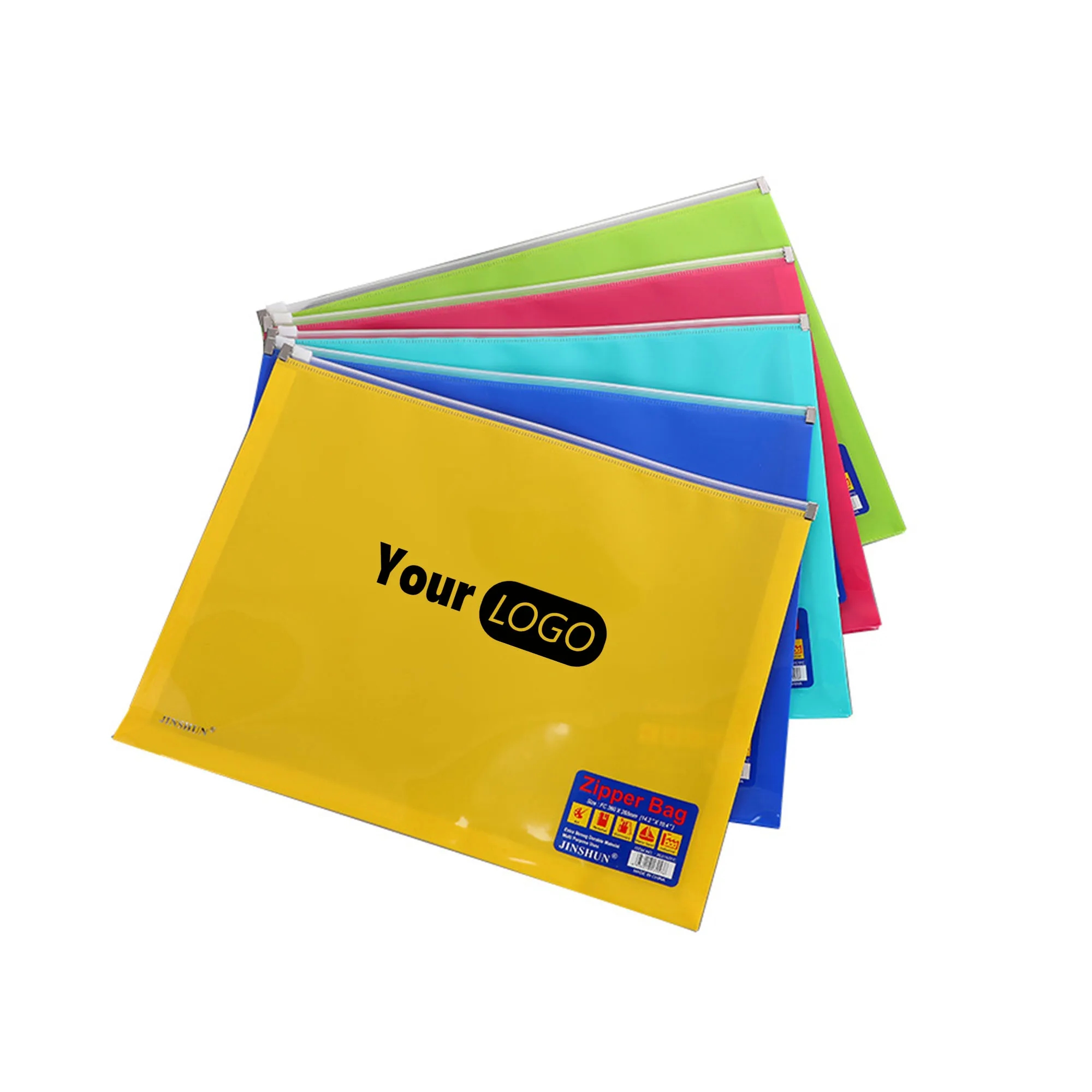 B4 Clear Bag File Folder with zipper 2