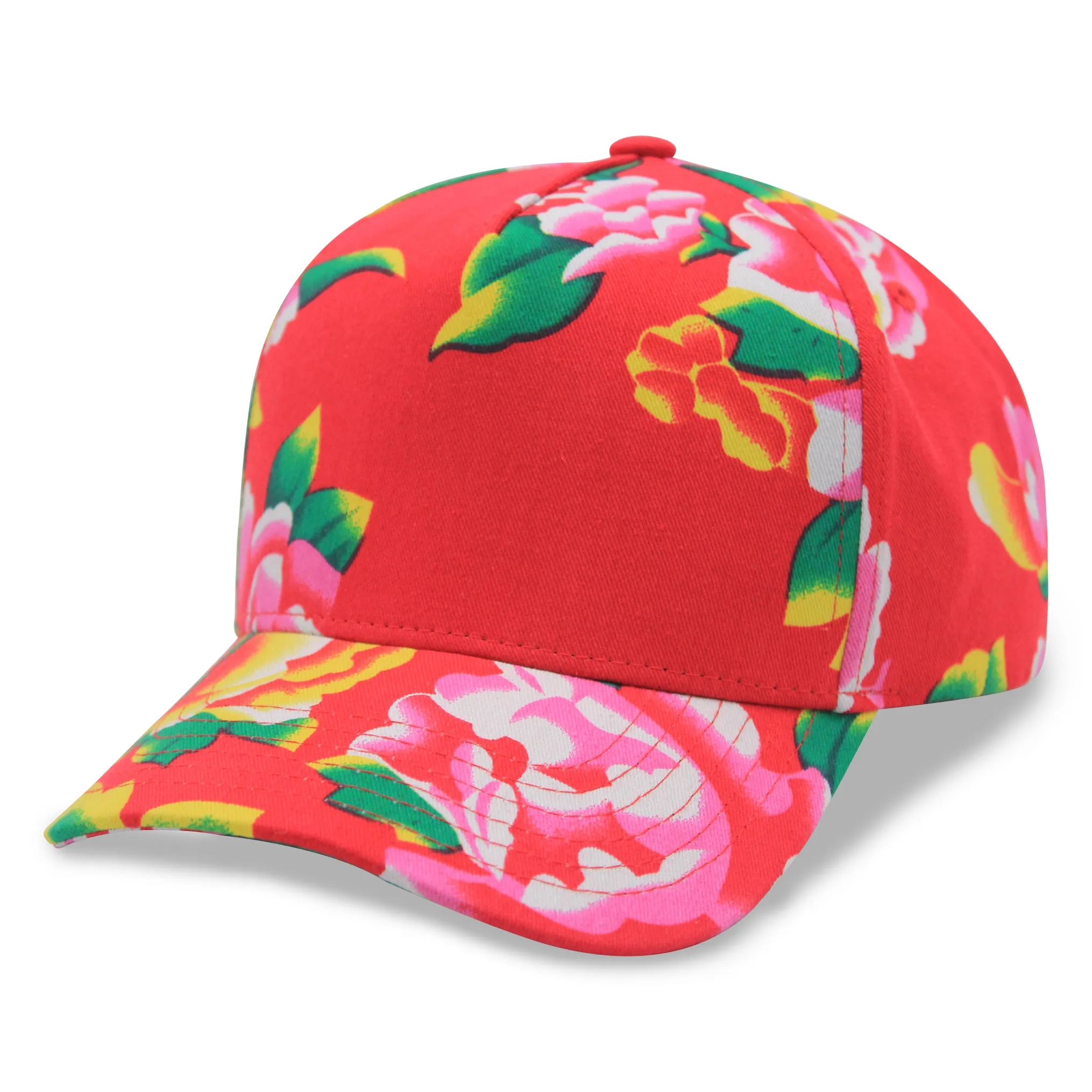 5 Panel Designer Plaid Baseball Cap Cotton