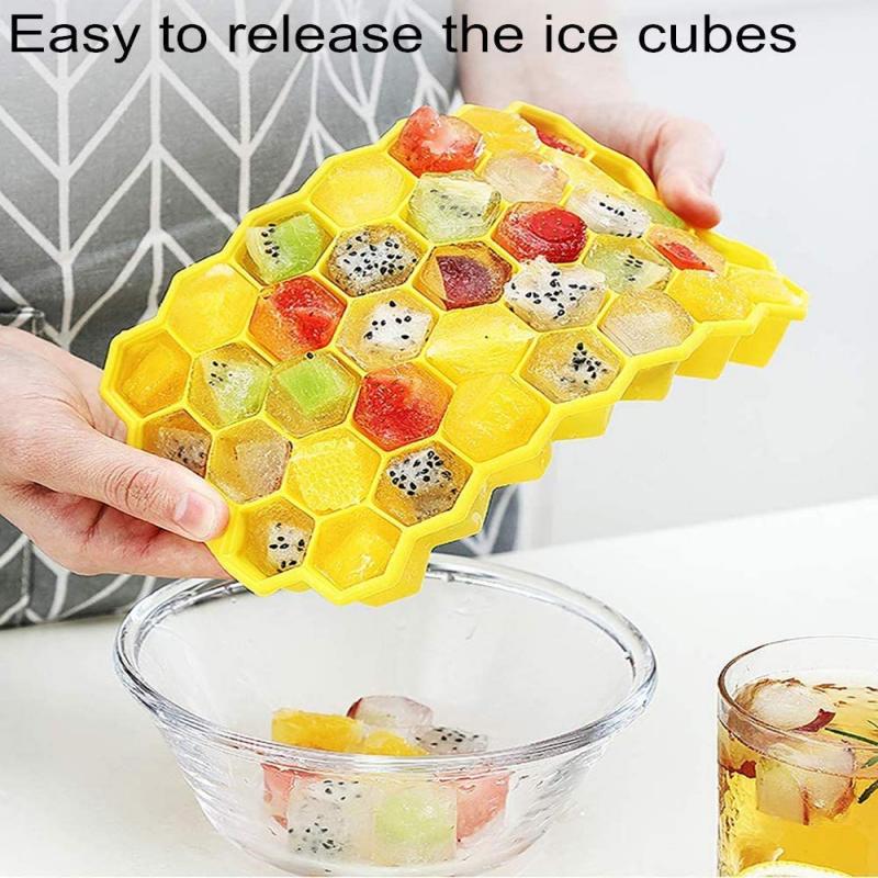 37-Ice Trays Silicone Ice Cube Molds w/Sealing Lid 7