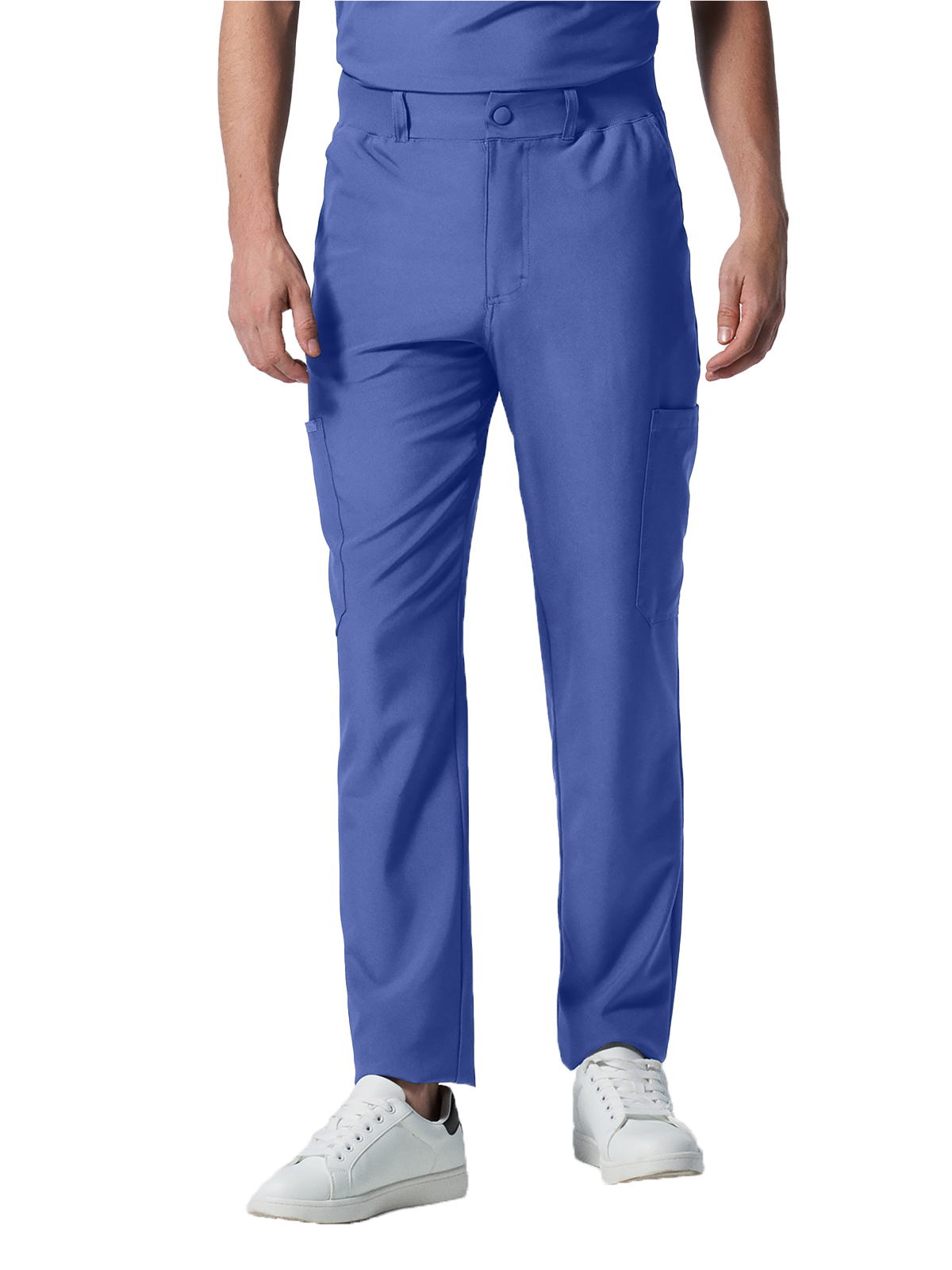 Landau - Forward - Men's Eight-Pocket Mid-Rise Rib-Knit Elastic Waist Cargo Pant 4