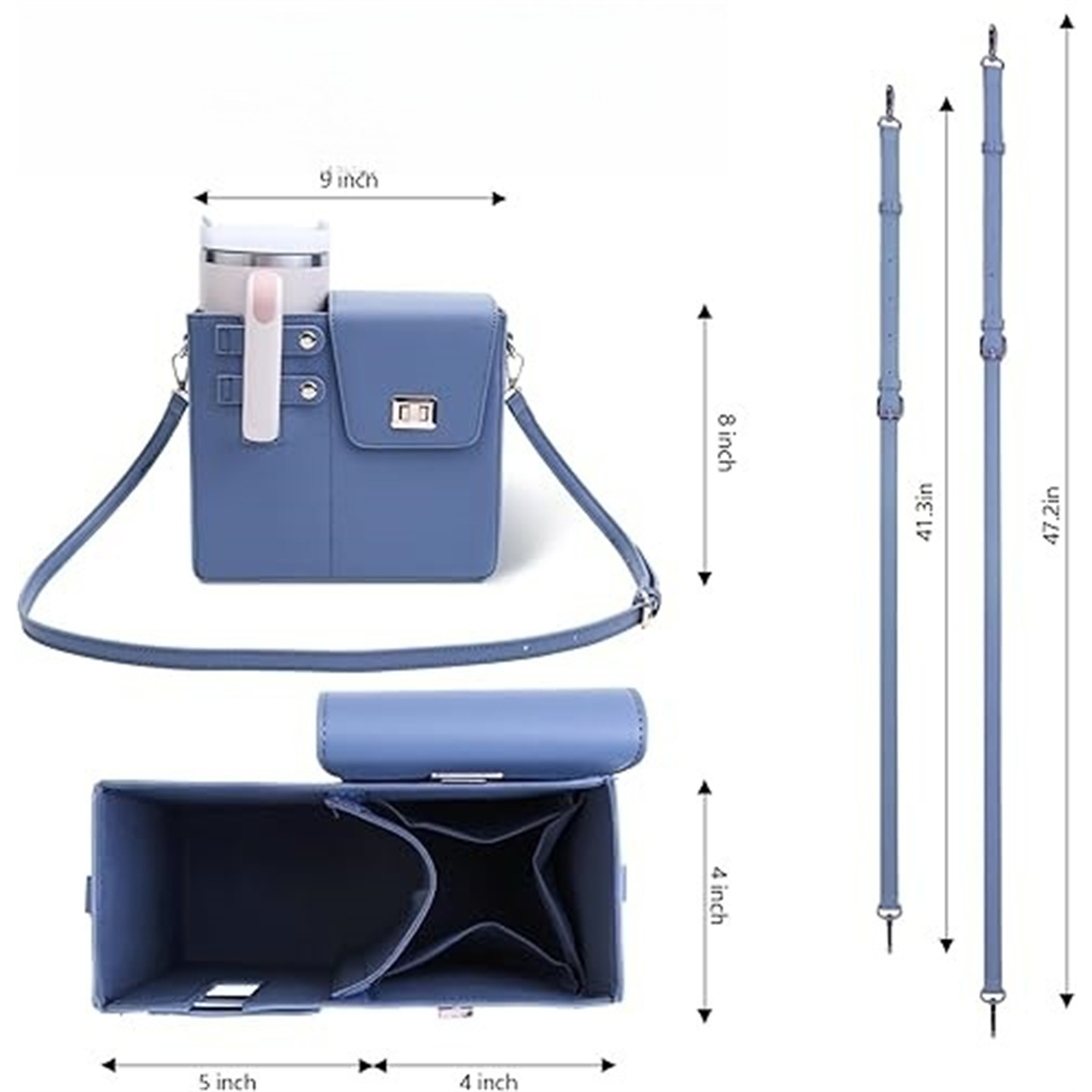 Crossbody Case with Sports Water Bottle Holder 2