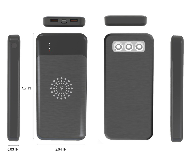Portable Power Bank with Flashlight - 10000 mAh 5