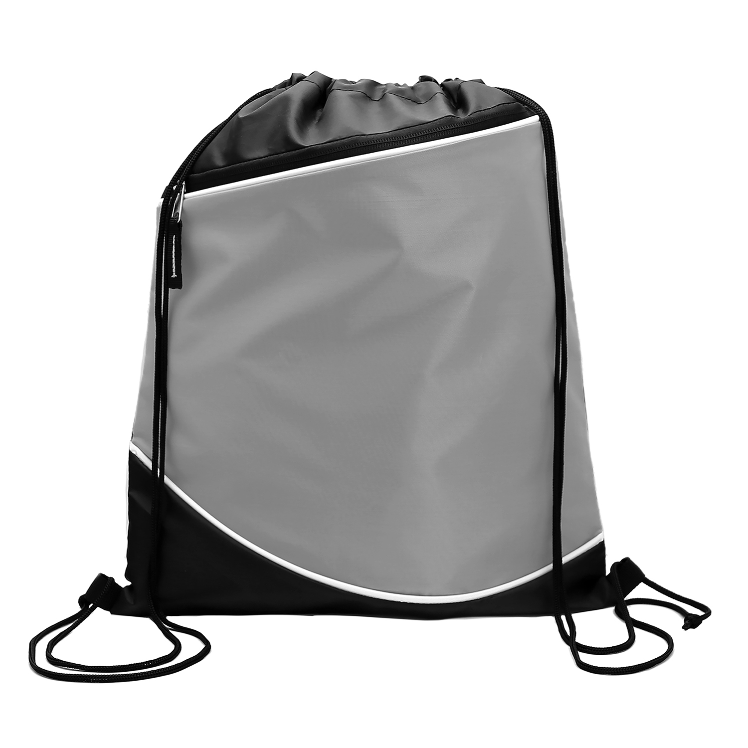 Drawstring Backpack with Zipper Pocket 4