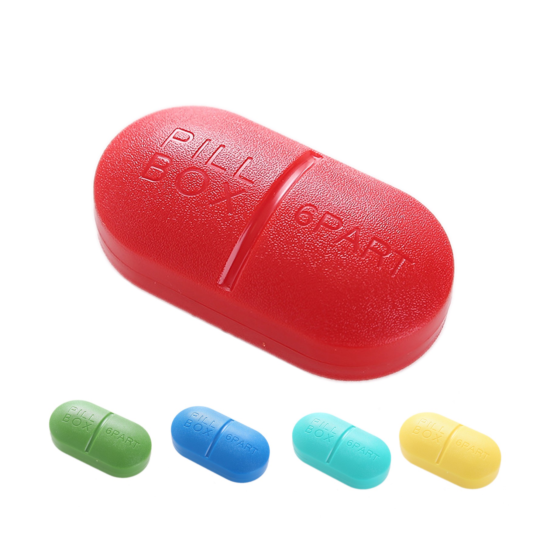 Oval Six-compartment Capsule Box