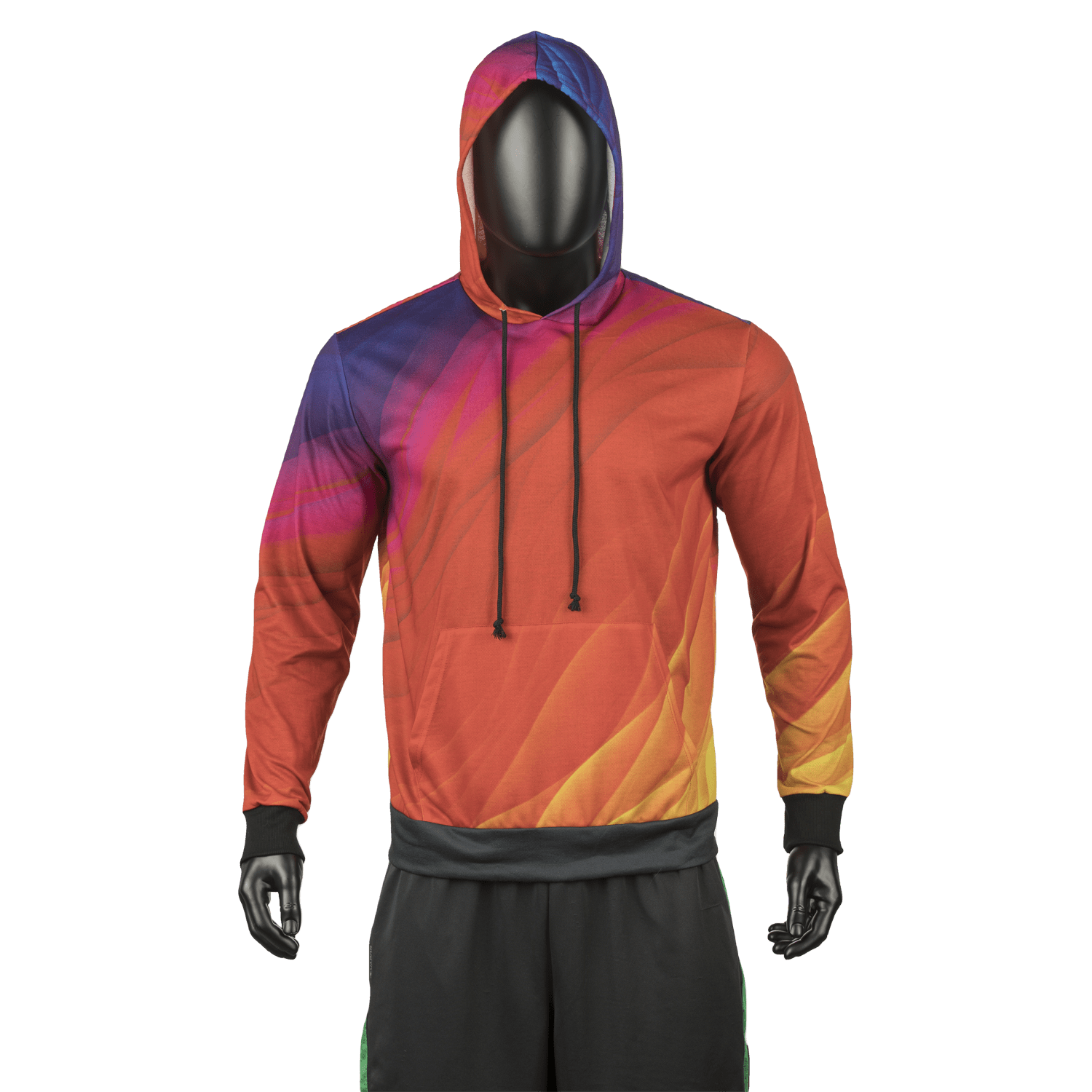 Unisex 280 GSM Spandex Interlock Fleece Sublimation Hoodie with Kangaroo Pocket 8
