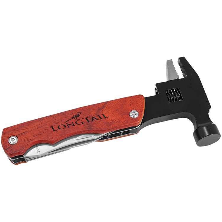 6 3/4" Hammer Multi-Tool with Wood Handle/Pouch 4