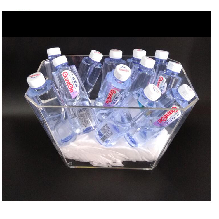 12L High-capacity Acrylic LED Lighted Ice Bucket / Handling Hole 3