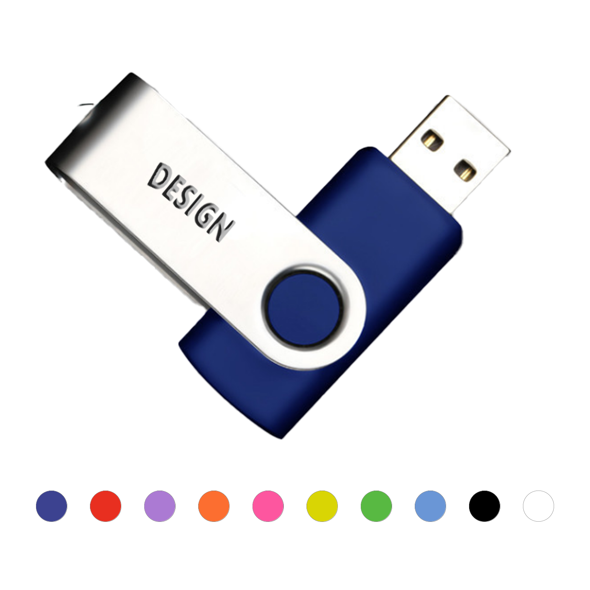Metal Swivel USB Flash Drive With Custom Logo 2