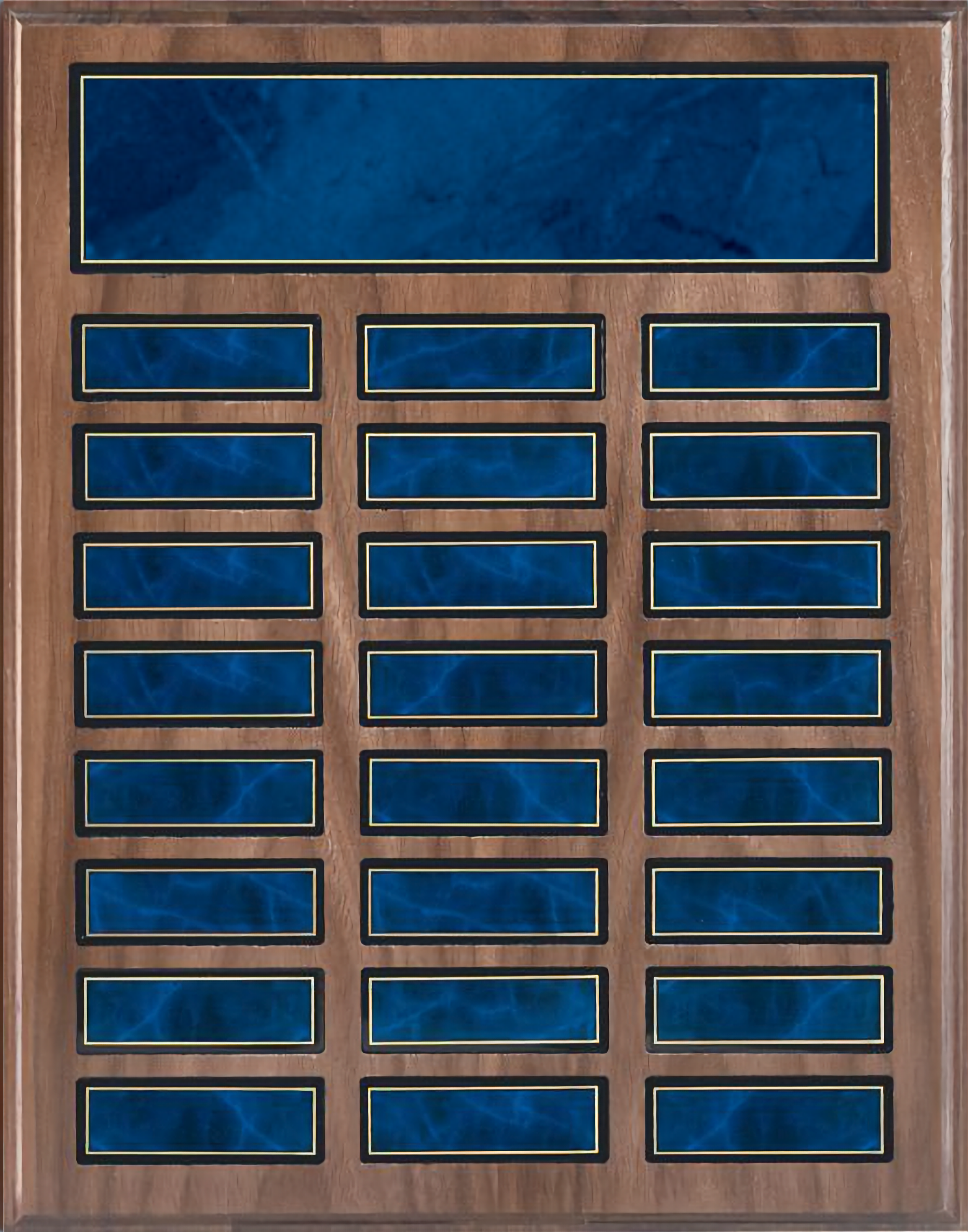 Perpetual Walnut Finish Plaque W/ 24 Plates (12" x 15") 6