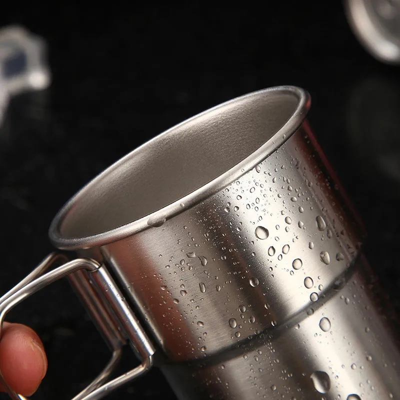 Collapsible Camping Cups - Stackable with Foldable Handle 3