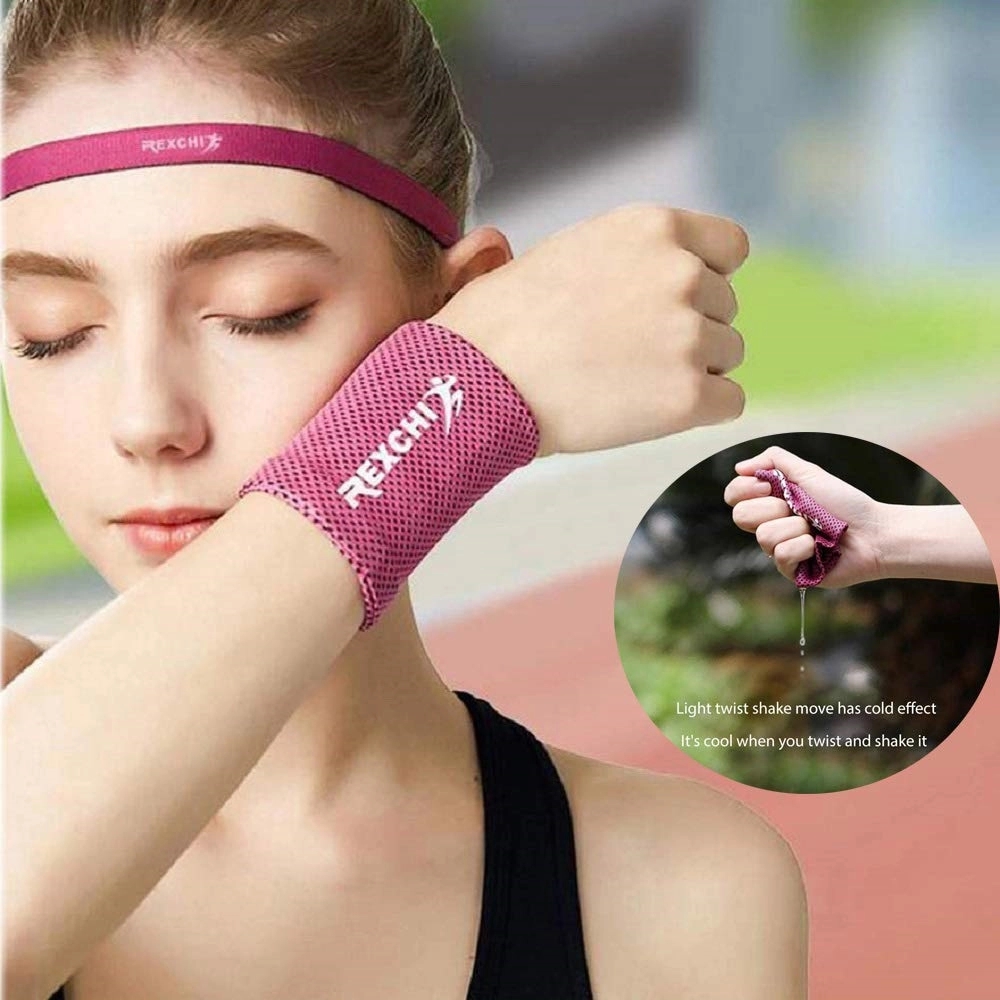 Fitness Sports Sweat Absorbent Polyester Wristband 5