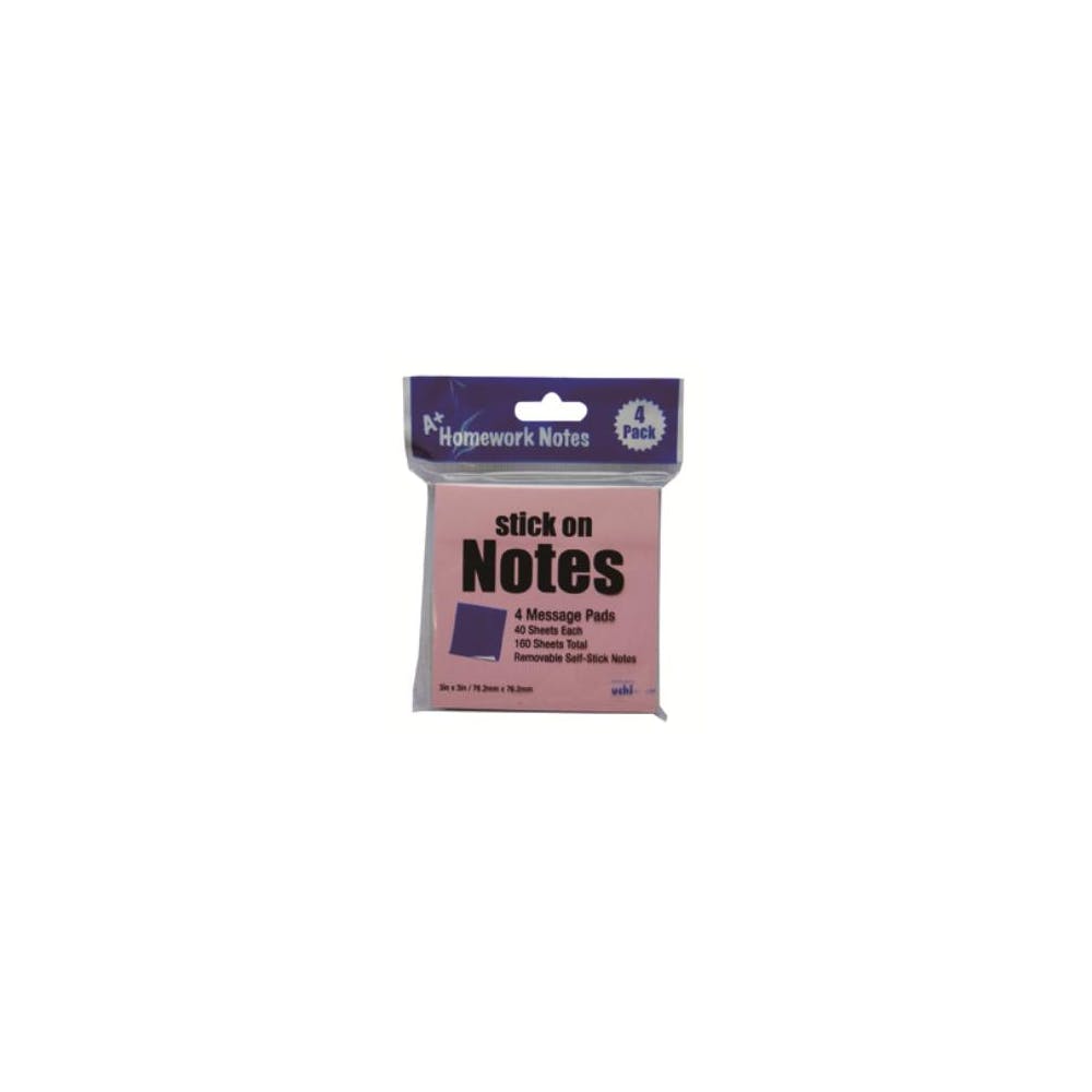 Stick On Notes - 4 Count 40 Sheets Each Pastels 2