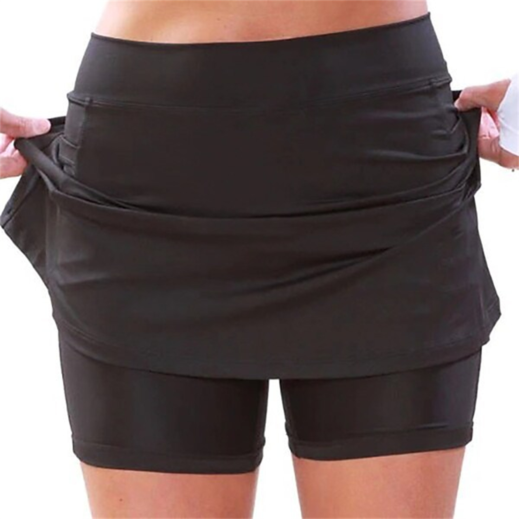 High Waist Athletic Sports Pants Skirt Casual Shorts 9