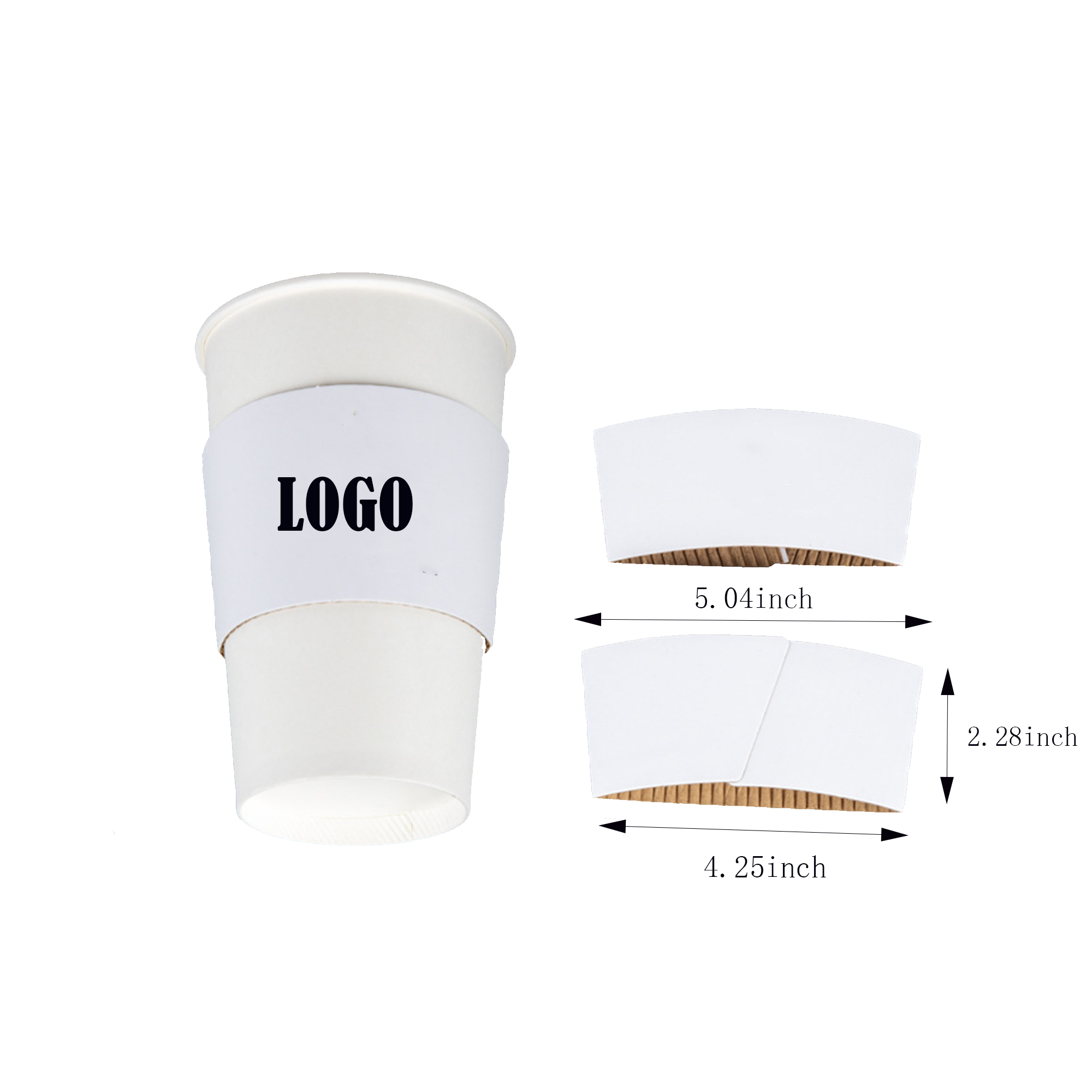 Insulated Kraft Paper Coffee Cup Sleeve 2
