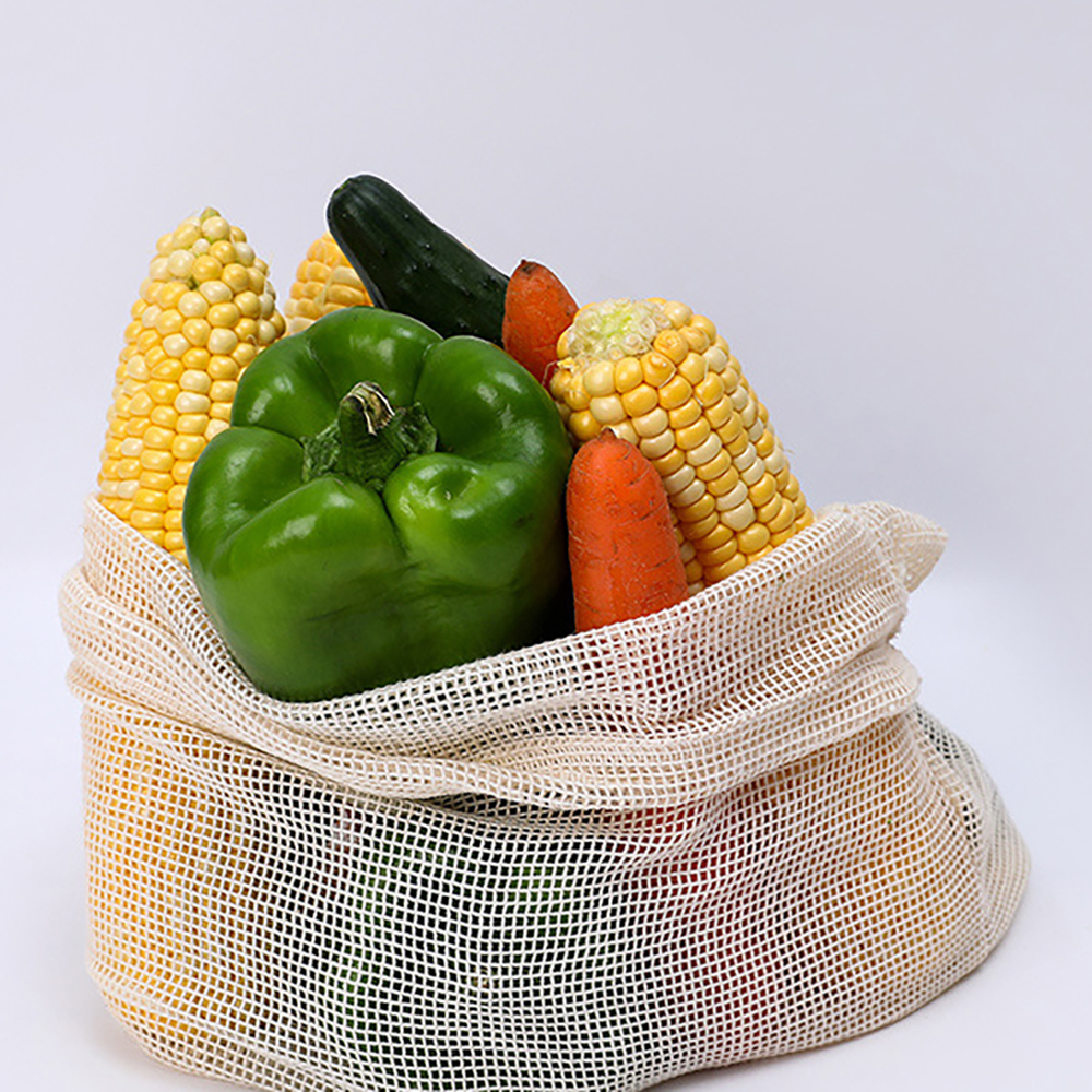 Storage Cotton Mesh Drawstring Bag 6
