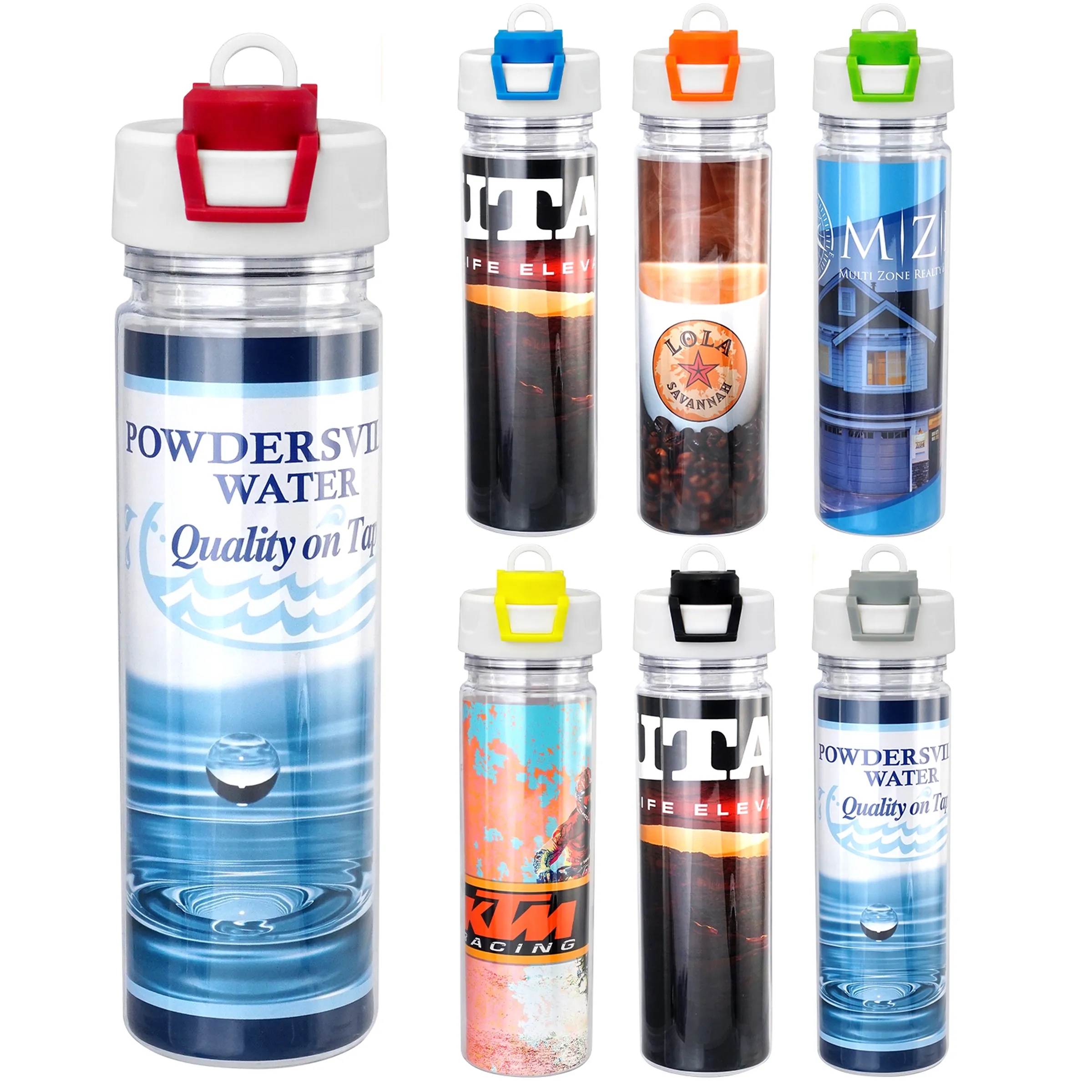 TWO TONE POP UP 18 OZ. FULL COLOR INSERT BOTTLE