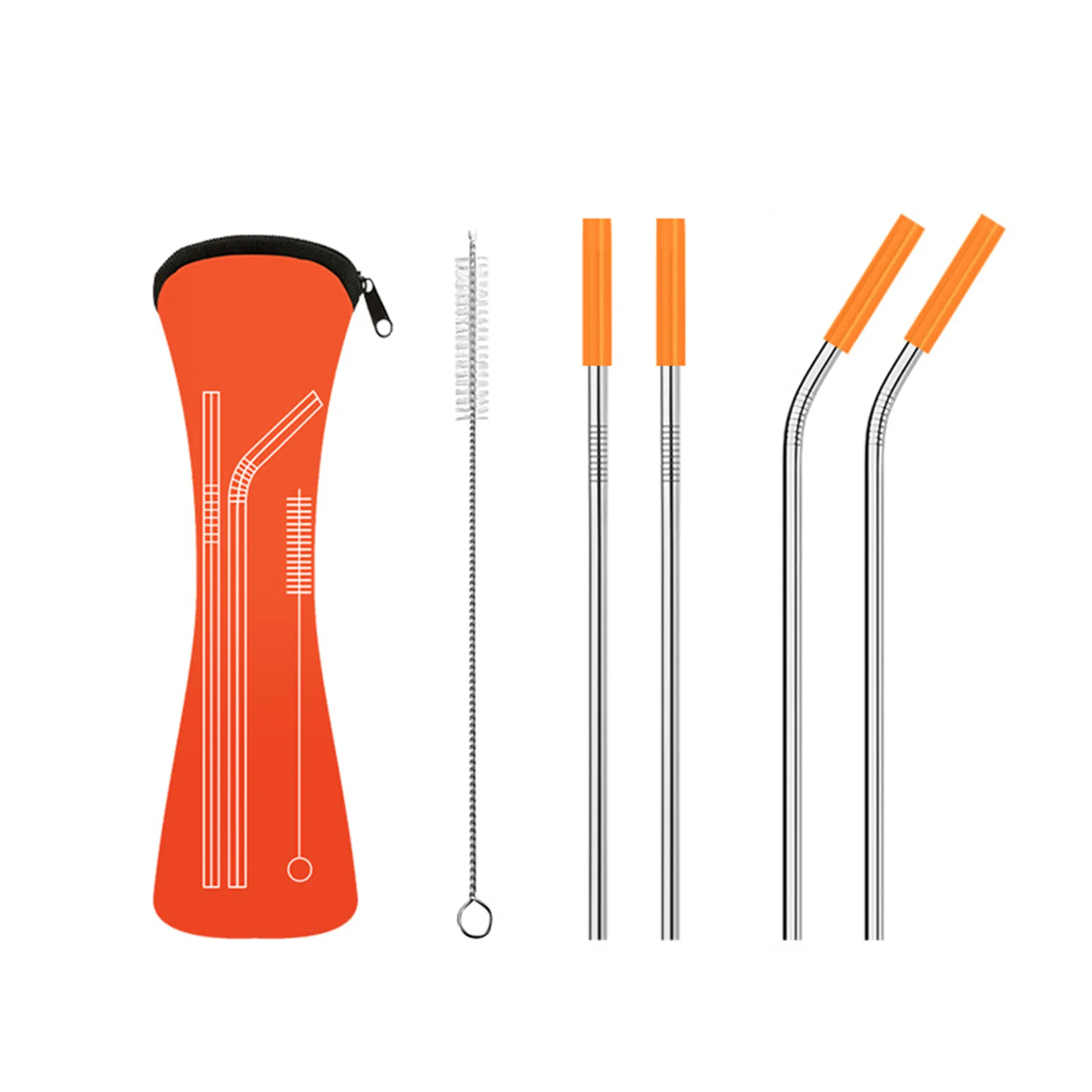 Stainless Steel Straw Set 7