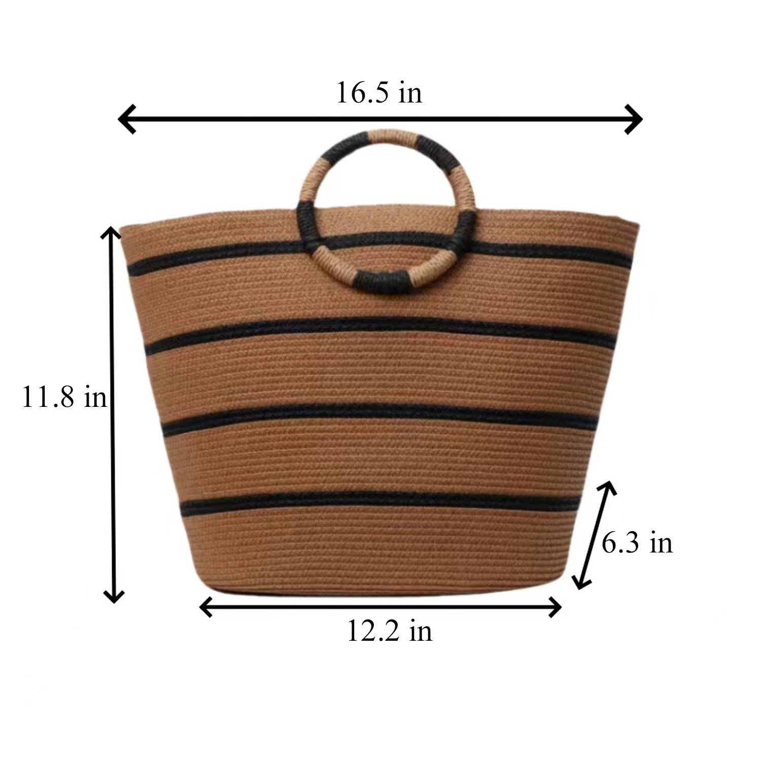15L Large Straw Woven Tote Bag Beach & Commuter Handbag 6