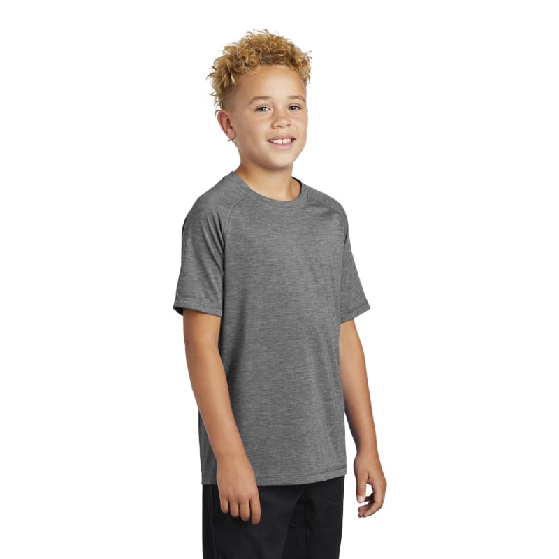 Sport-Tek Youth PosiCharge Tri-Blend Wicking Raglan Tee. 15