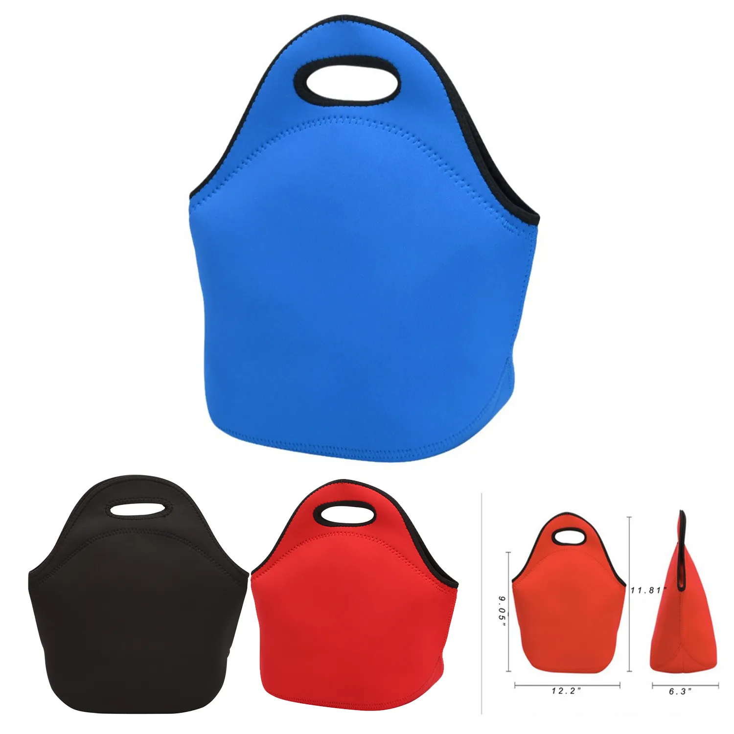 Easy Carry Zippered Neoprene Lunch Bag 1
