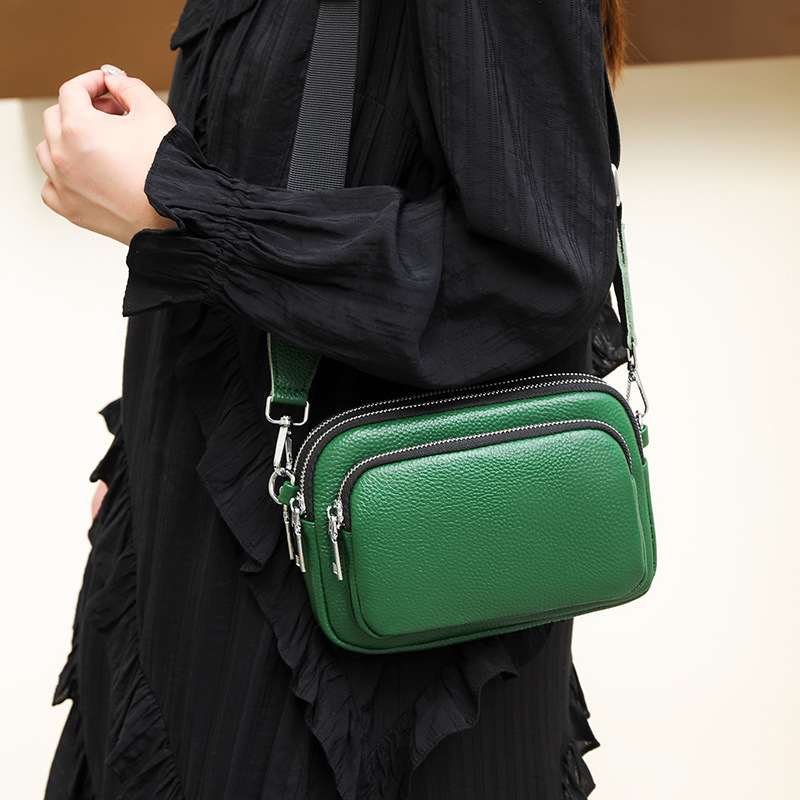 Genuine Leather Simple Design Trend Crossbody Bags 3