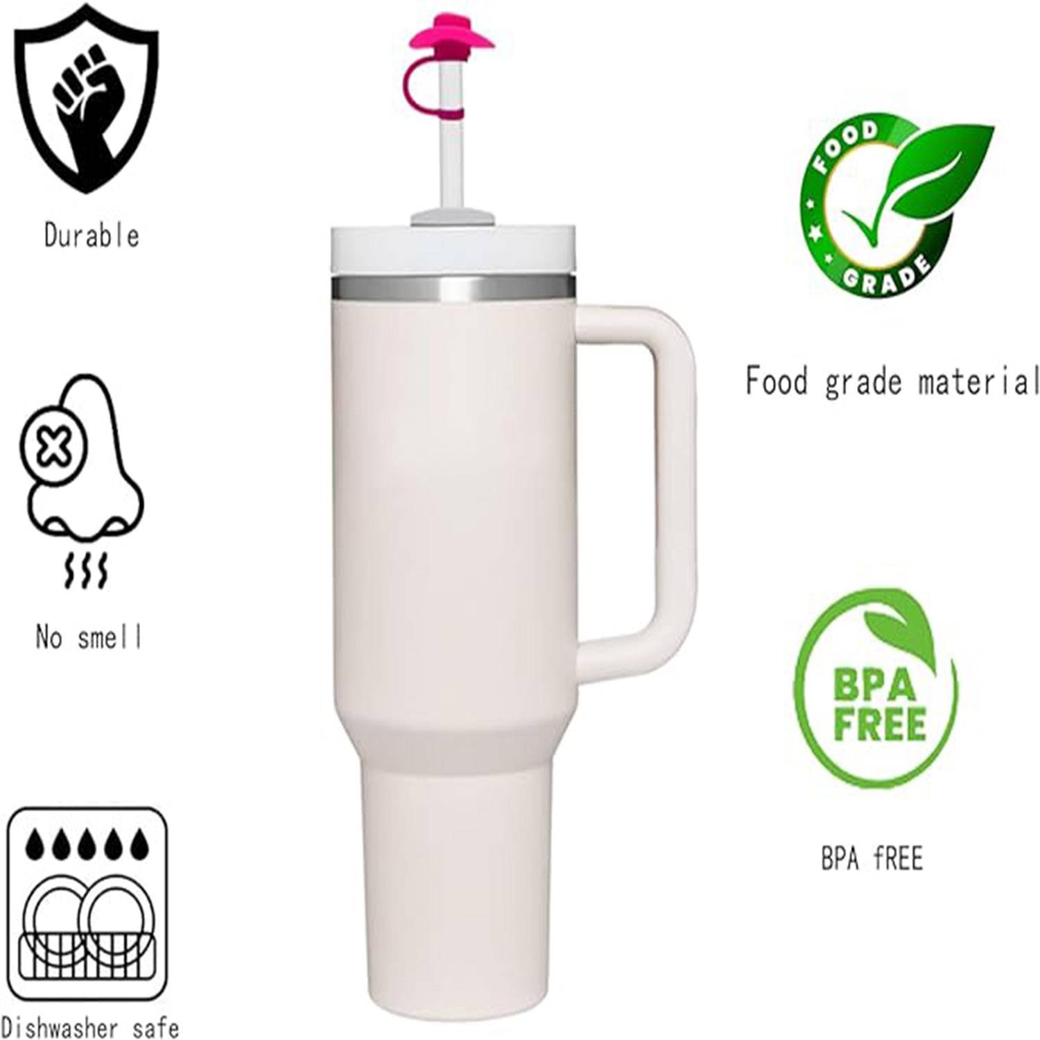 Cowboy Hat Silicone Straw Covers Compatible with Cup 6