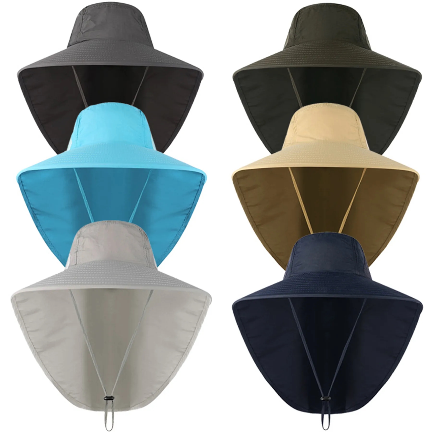Uv Protection Bucket Hat With Neck Flap