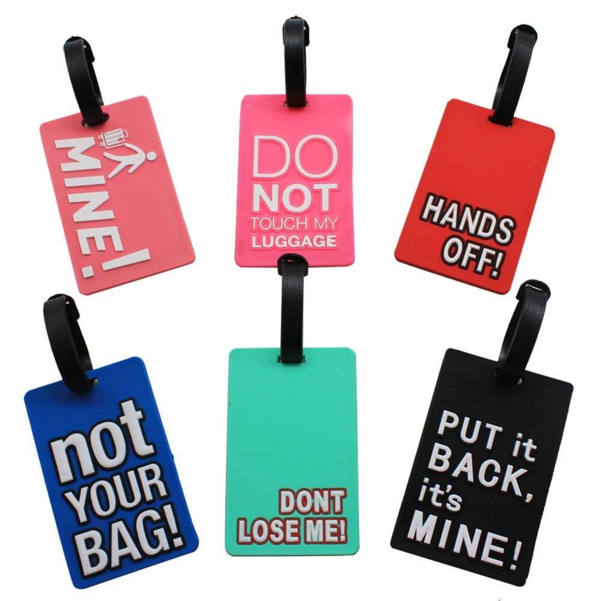 Custom 3D Logo Labels ID Silicon Suitcase Travel Luggage Tag 3