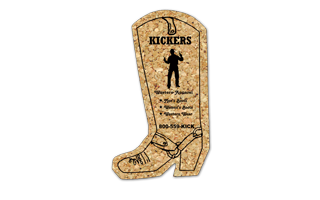 Cowboy Boot Cork Coaster 3