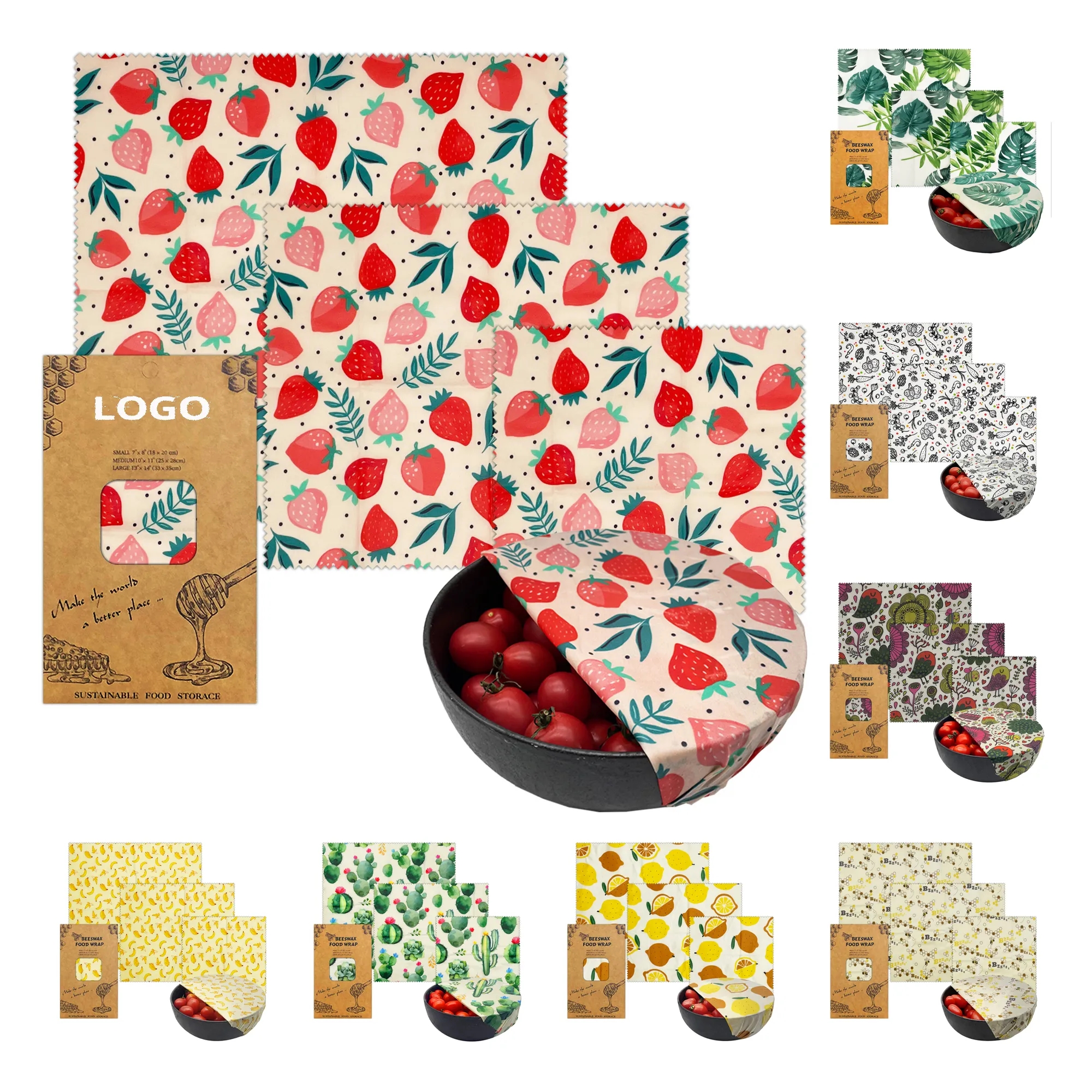Reusable Beeswax Food Wraps Wax Cloth 6