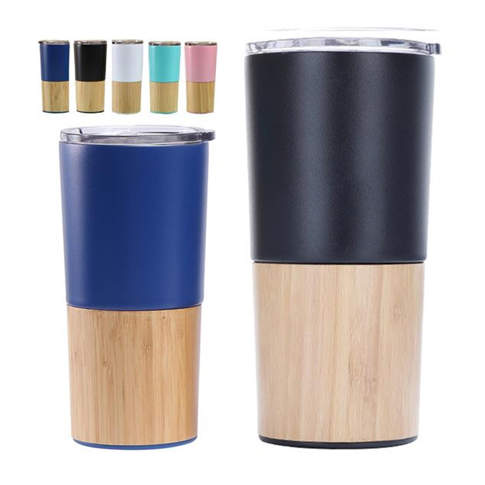 Stianless Steel Natural Bamboo Coffee Tumbler