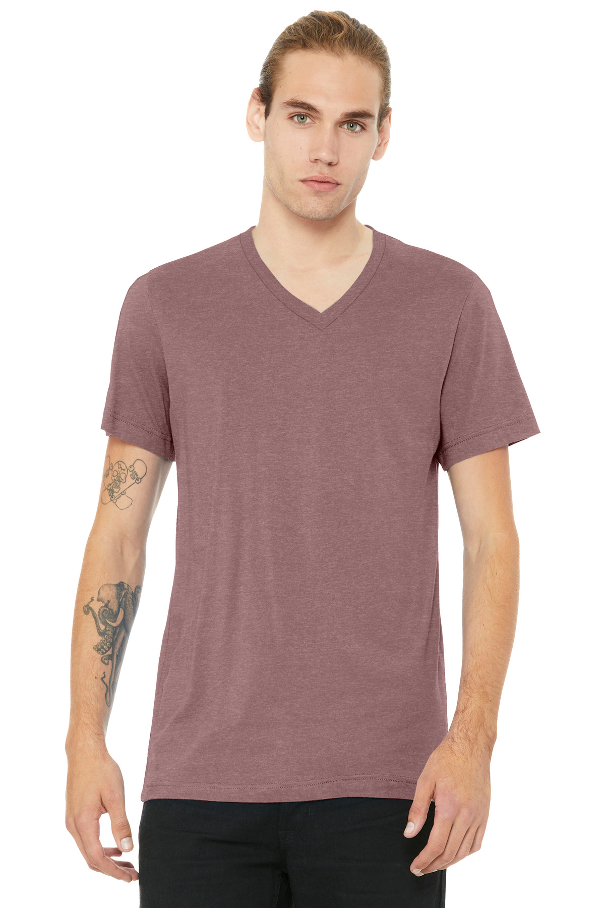 BELLA+CANVAS Unisex Heather CVC V-Neck Tee BC3005CVC 6