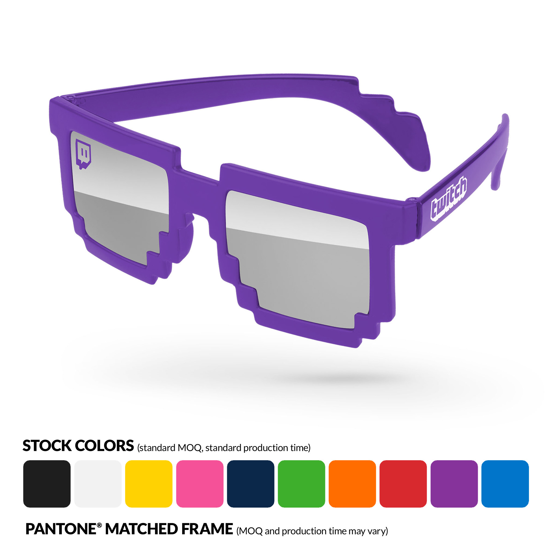 Pixel Mirror Sunglasses w/ 1-color imprints 12