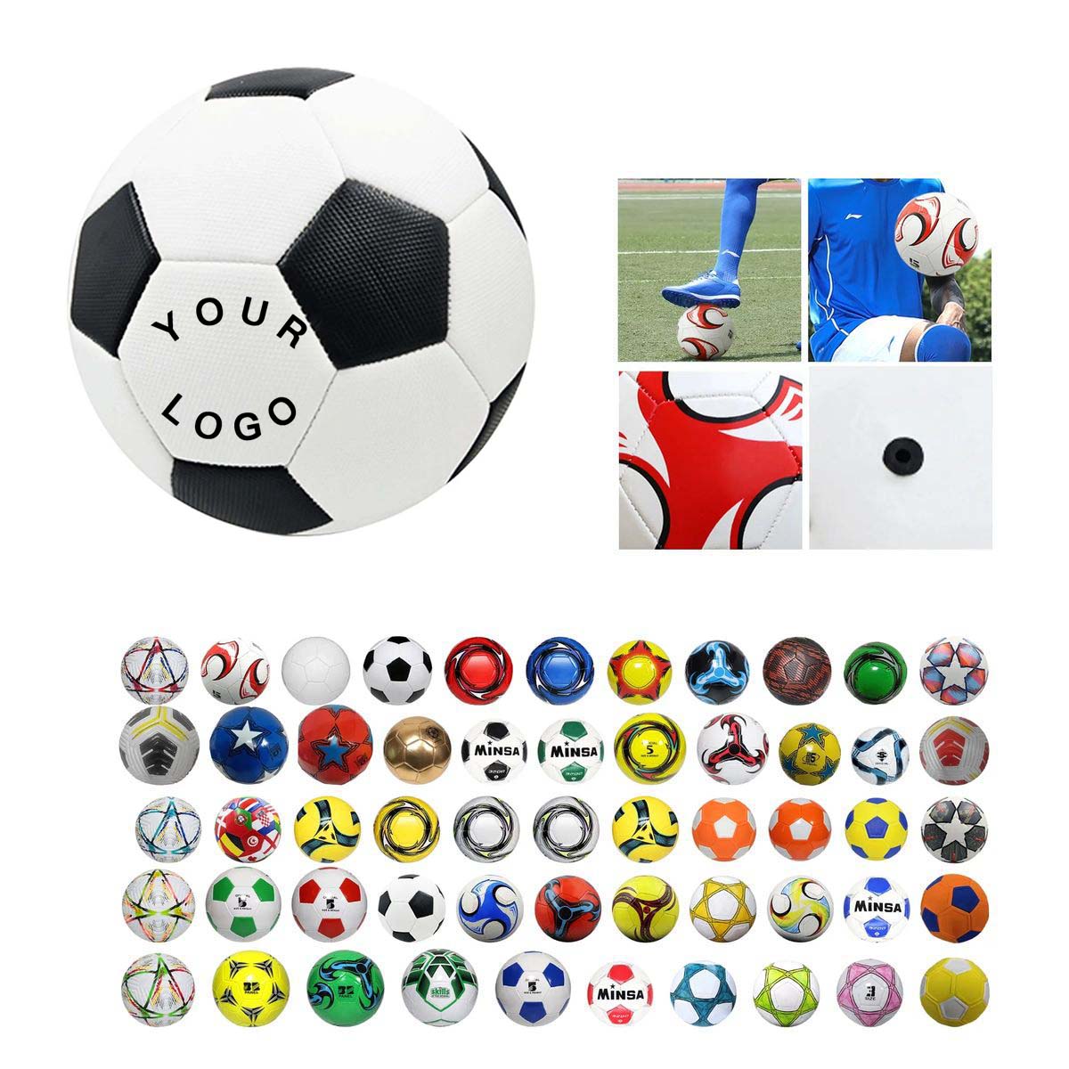 Durable PVC Soccer Ball for Practice and Matches 2