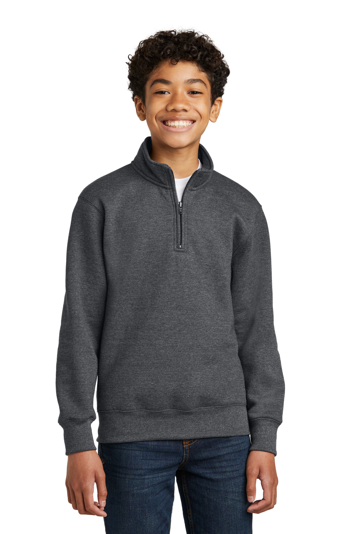 Port & Company® Youth Core Fleece 1/4-Zip Pullover Sweatshirt 7