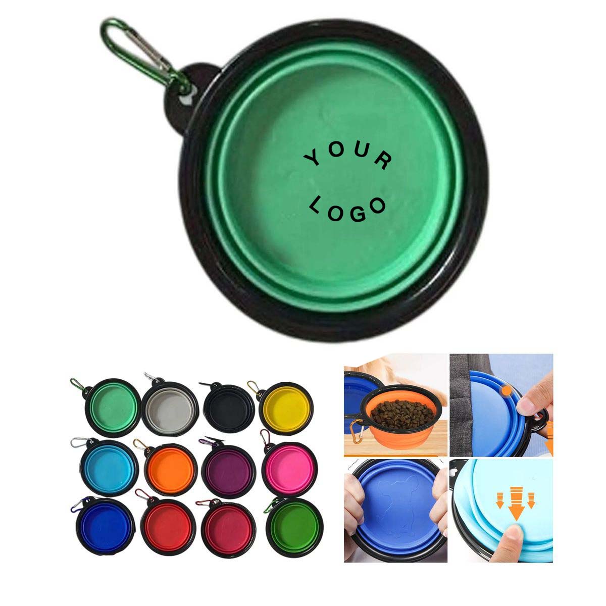 Compact Pet Bowl with Non Slip Base for Trips 6