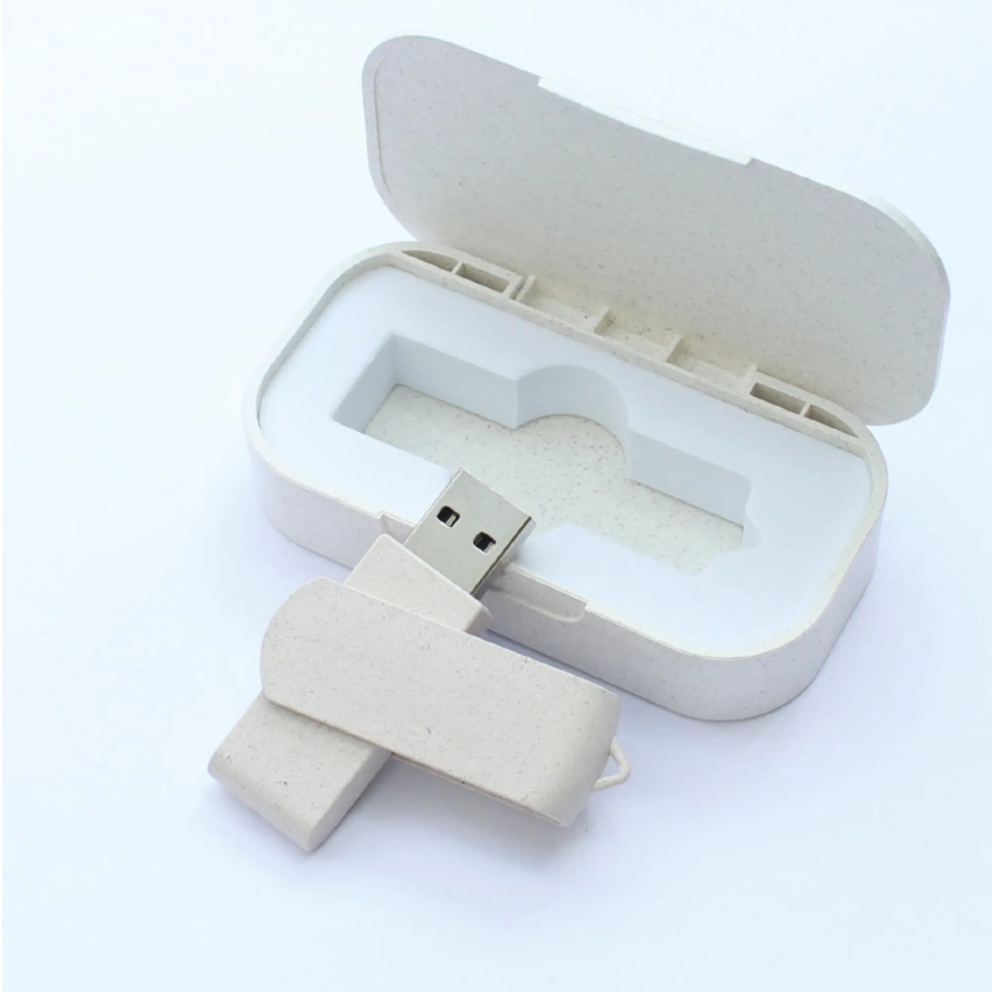Wheat Straw 16G USB Flash Drive Set With Custom LOGO 5