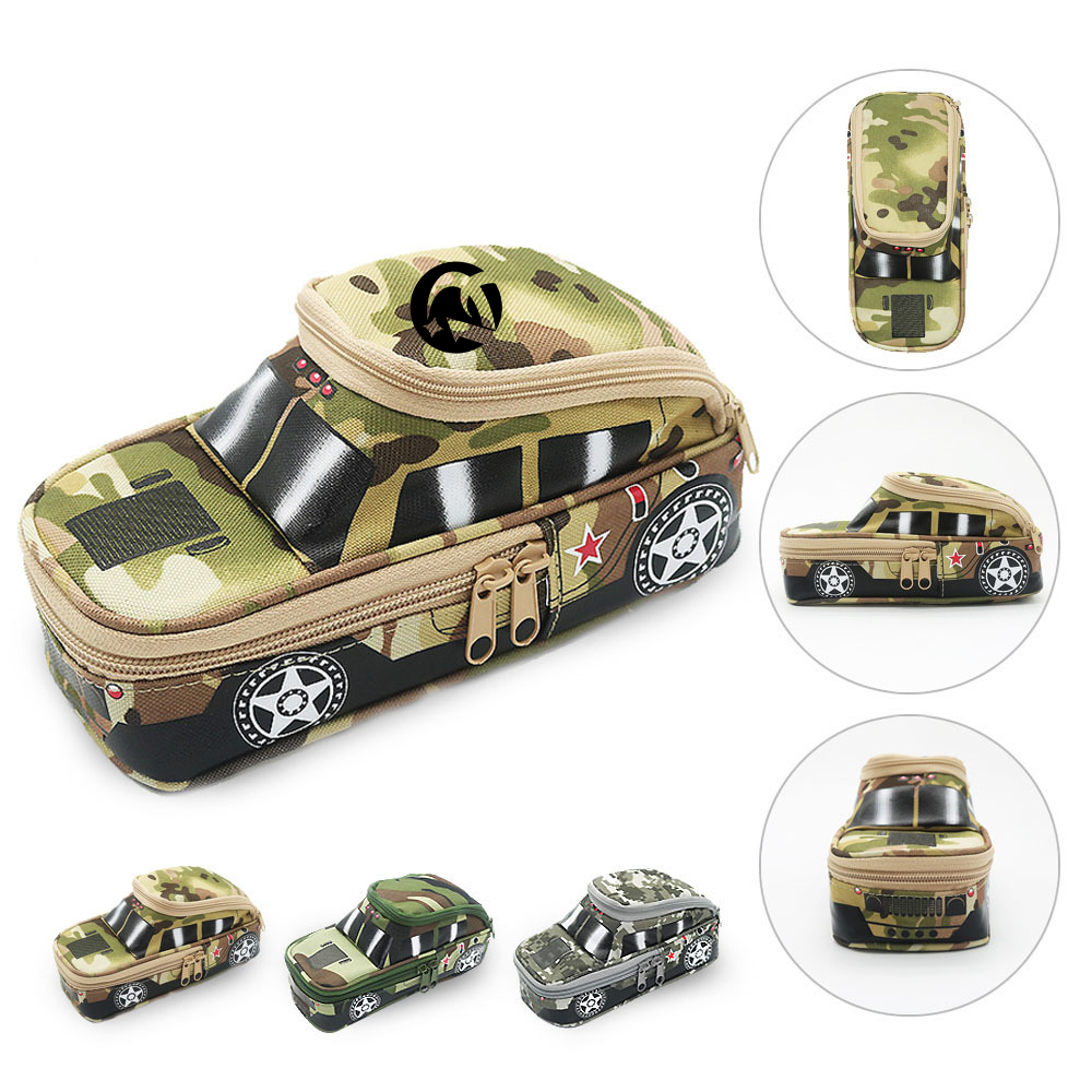 Camouflage Car shape Large Capacity Pencil Pouch Case 6