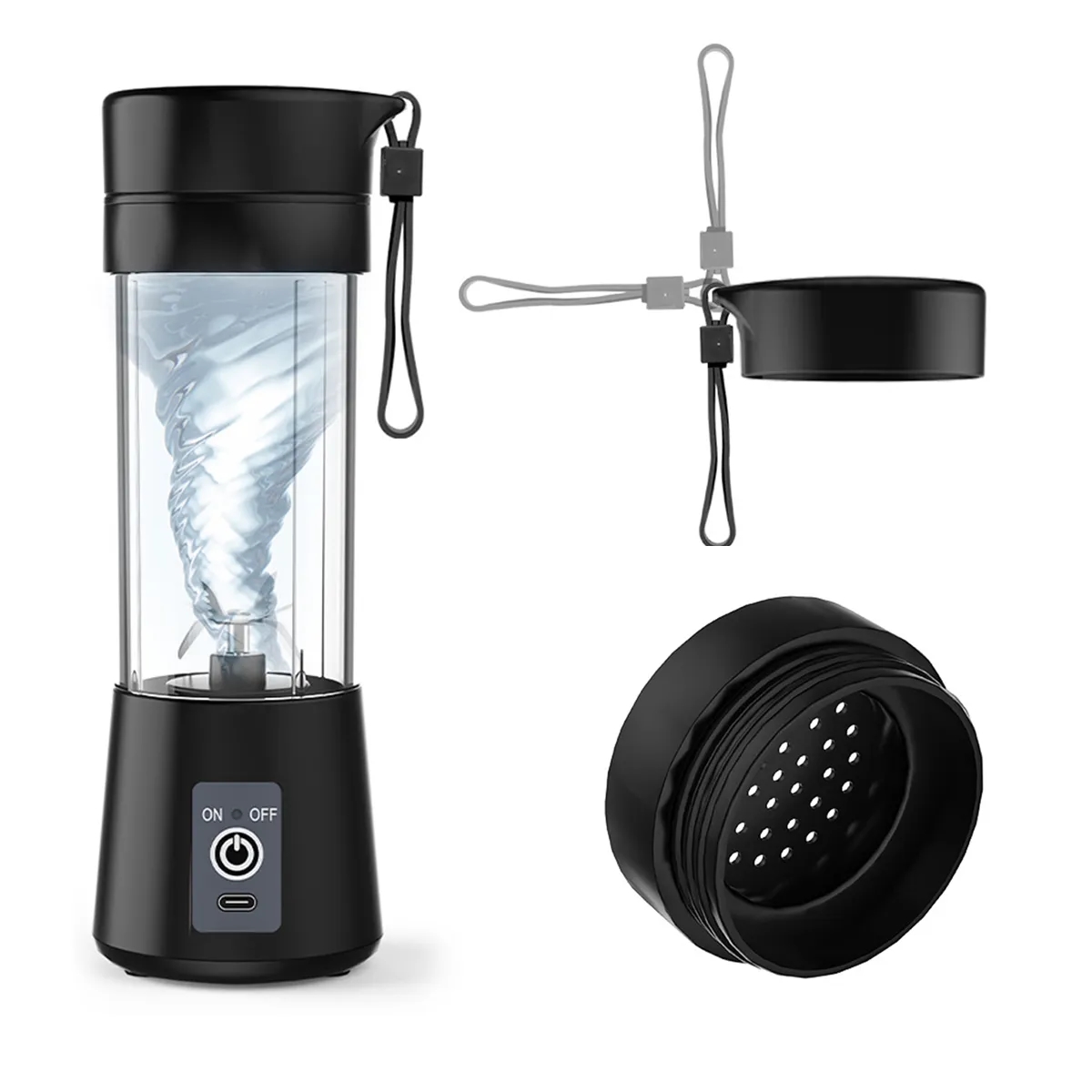 13 Oz. Portable Juice Blender Rechargeable Shakes Smoothies 6