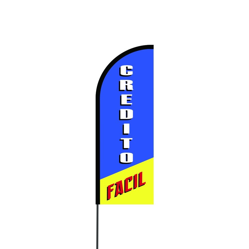 Credito Facil Flag Kit 11' Feet Feather Flag Sign Outdoor Banner feather banners 1