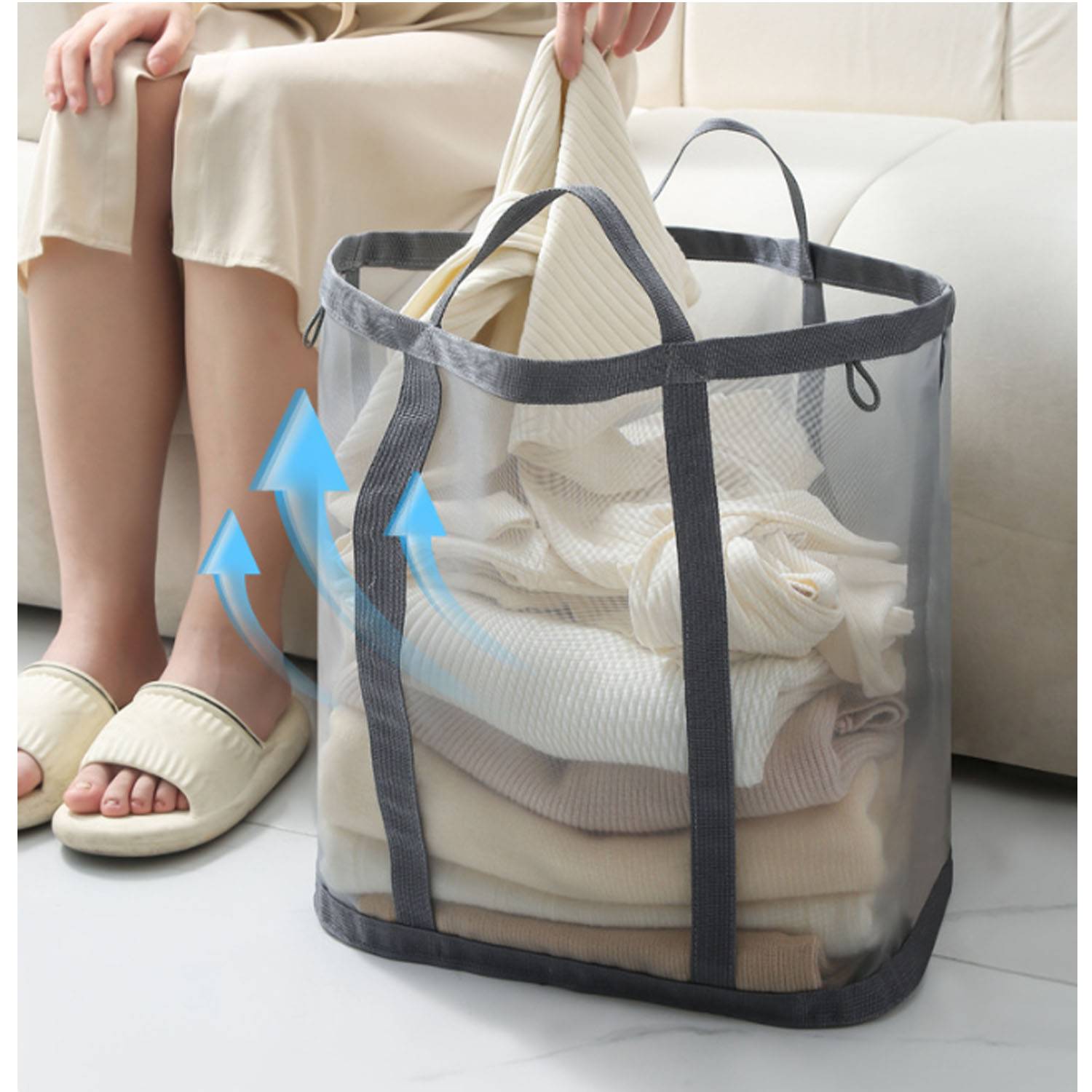 Large capacity portable laundry basket 5