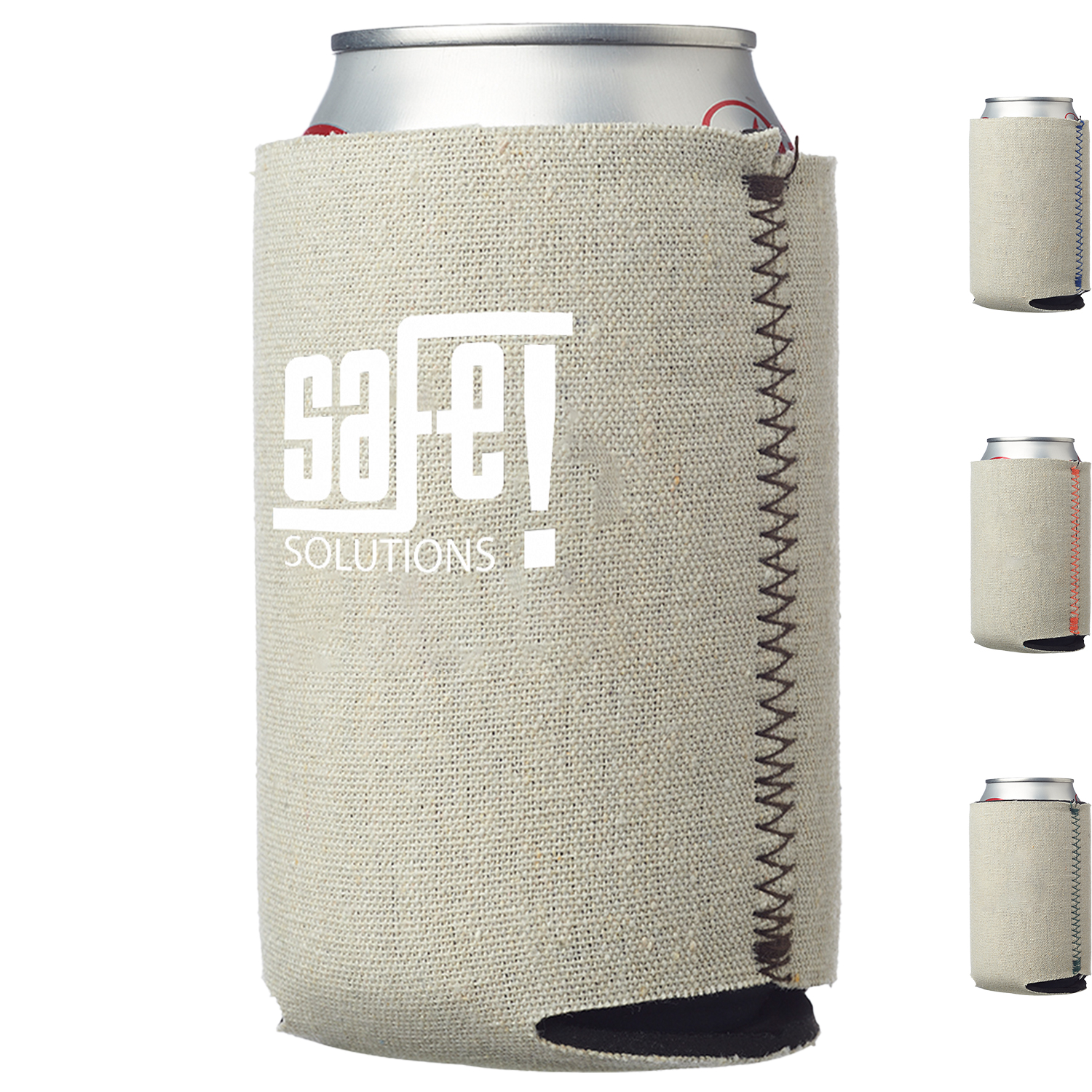 Canvas Foam Collapsible Can Coolers, custom koozie with logo imprint 2