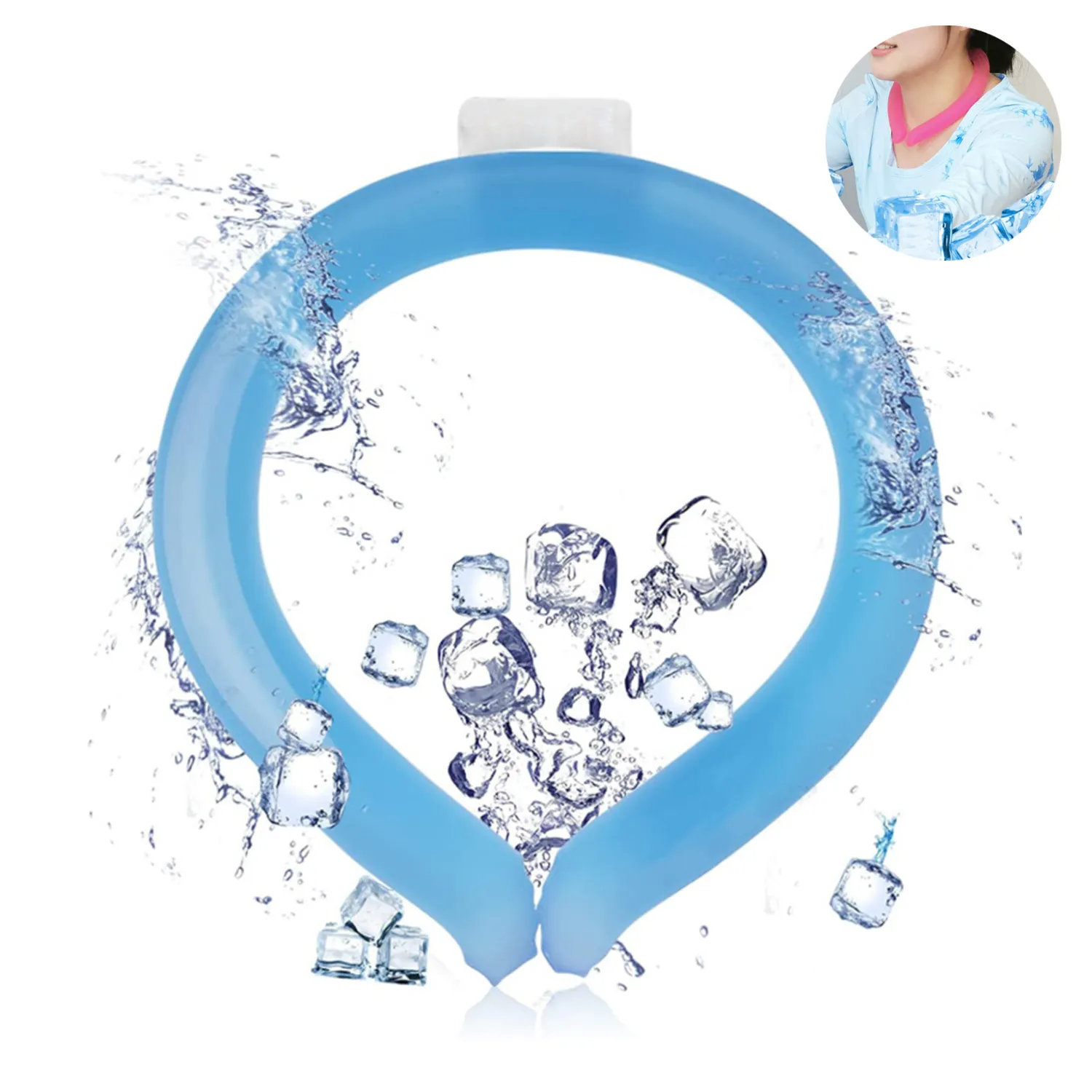 Reusable Wearable Neck Cooling Tube for Summer Outdoor 1