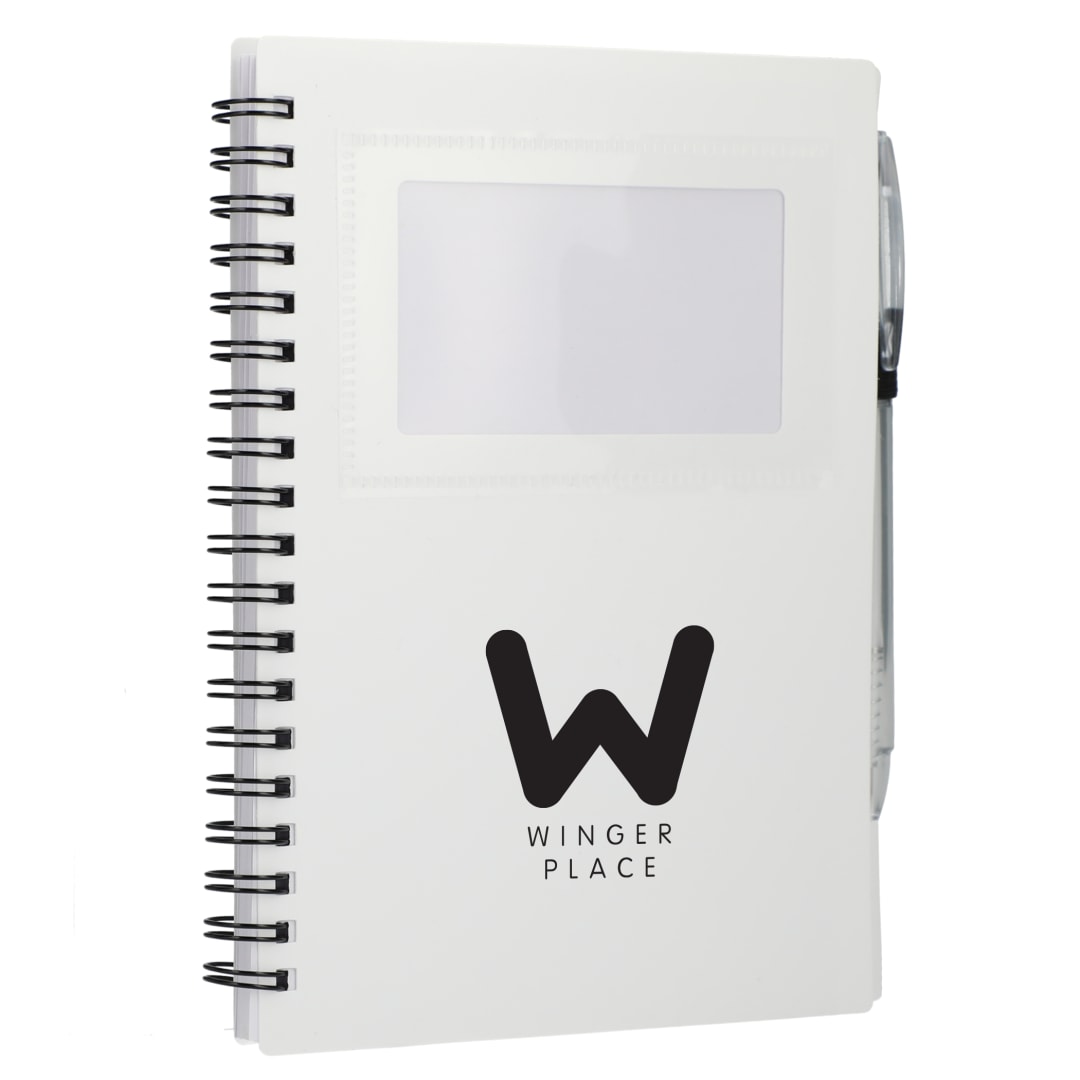 FSC® Recycled 5" x 7" Star Spiral Notebook with Pe 137