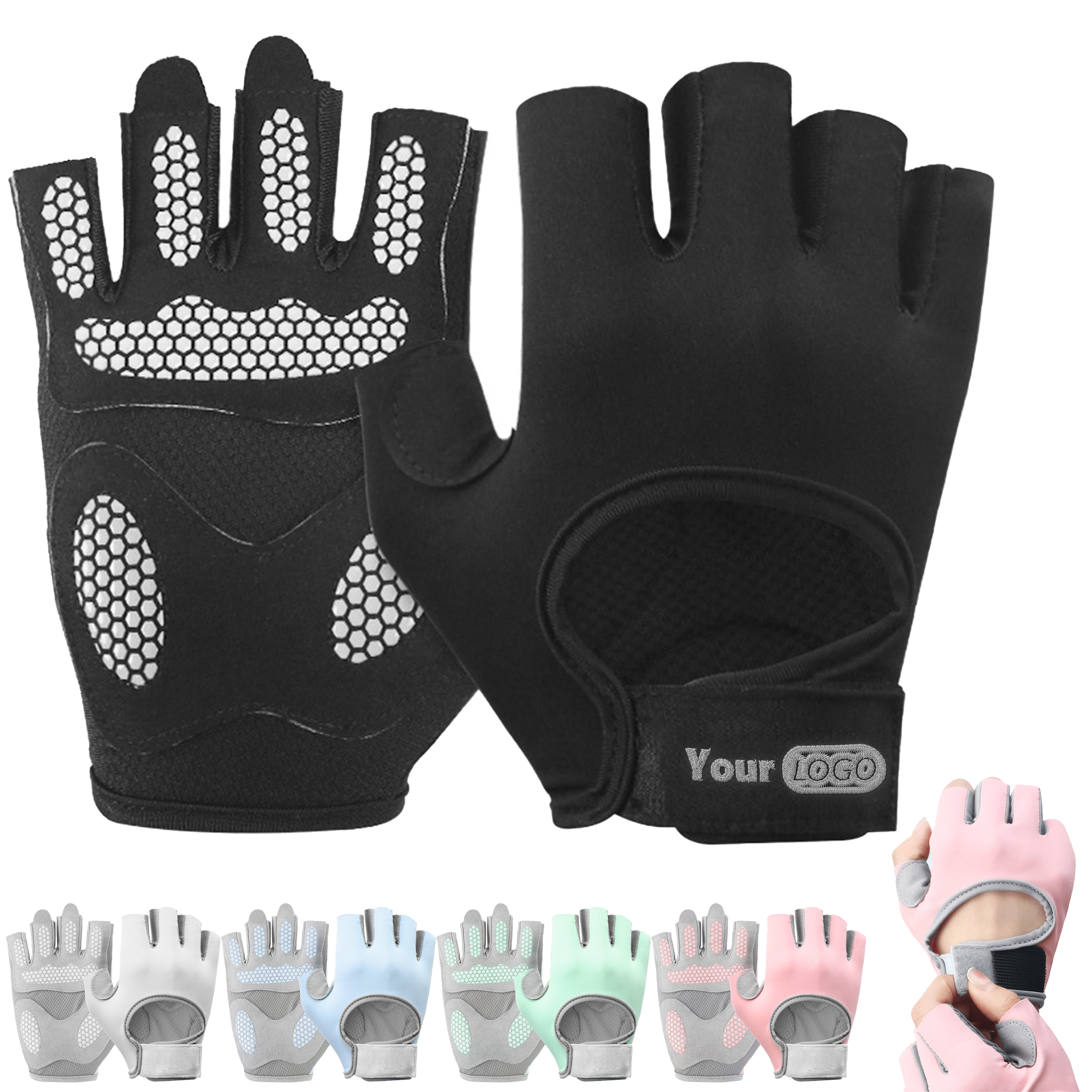 Polyester Thickened Fitness Gloves For Palm Protection 1