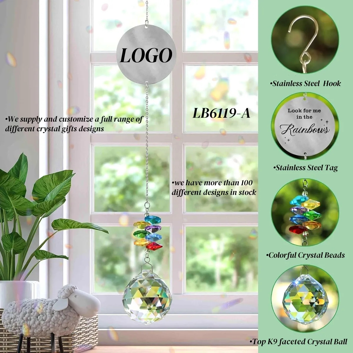 Crystal Suncatcher Prism Window Hanging Decor 4