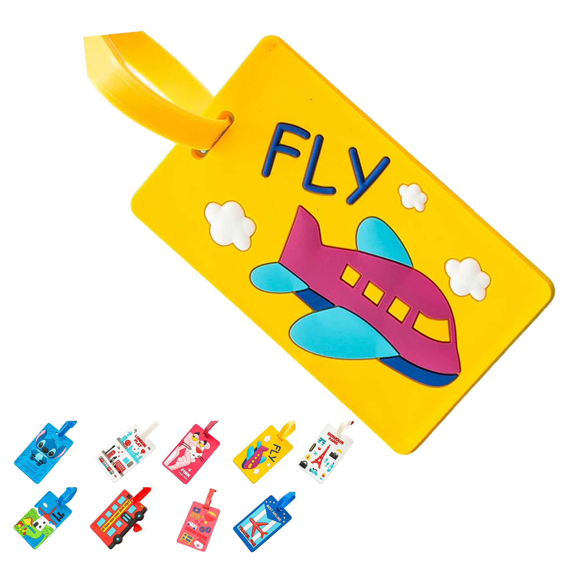 PVC Silicone Luggage Identifier Tag With Info Card 7