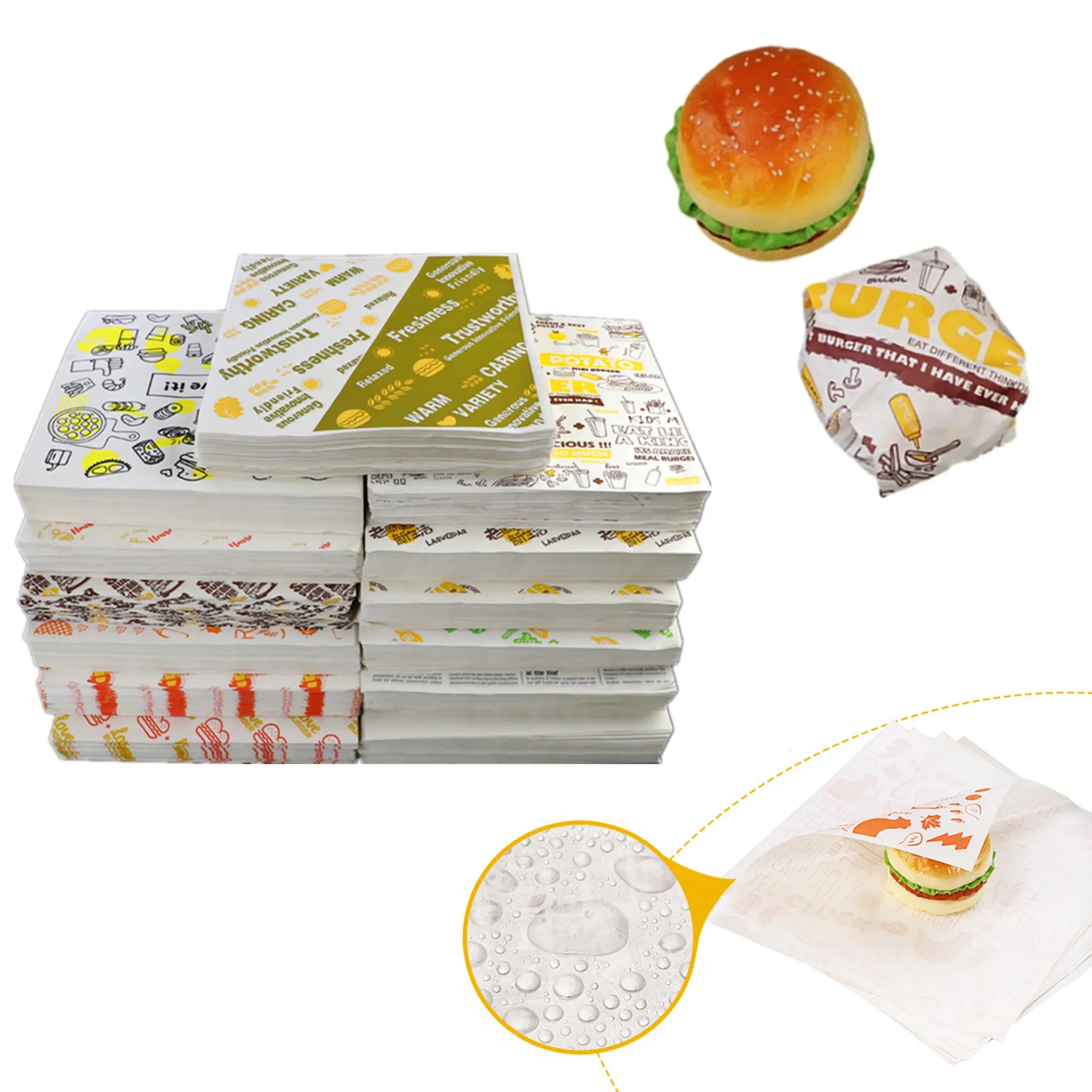14" x 14" Food Wrapping Paper MOQ 1000 PCS 3
