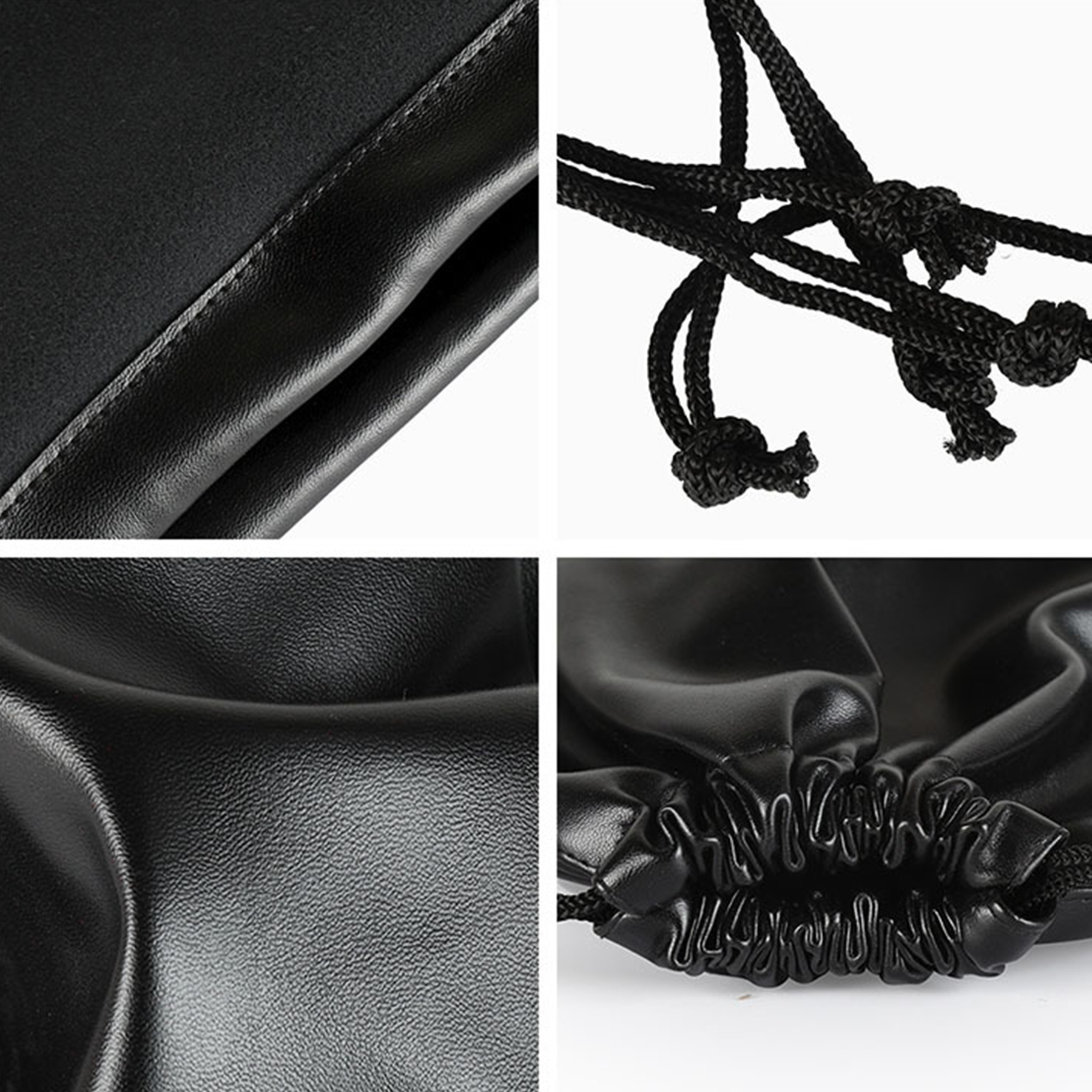 PU Leather Drawstring Jewelry Pouch Bag 4