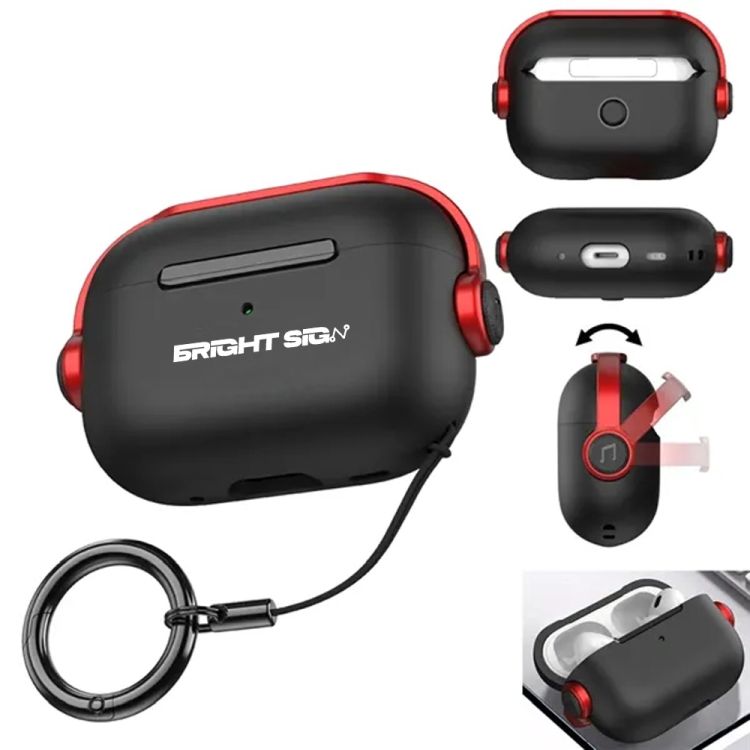 TPU AirPods Pro Case with Carabiner Keychain 2